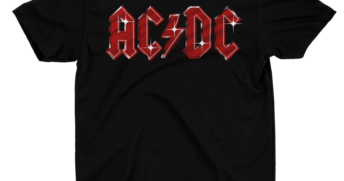 AC/DC T-Shirt | Sparkle Red Logo Distressed (Merchbar Exclusive) Shirt