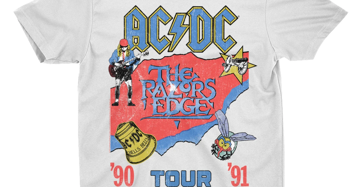 1990-91 ワールドツアーTシャツ 【当時物希少】AC/DC