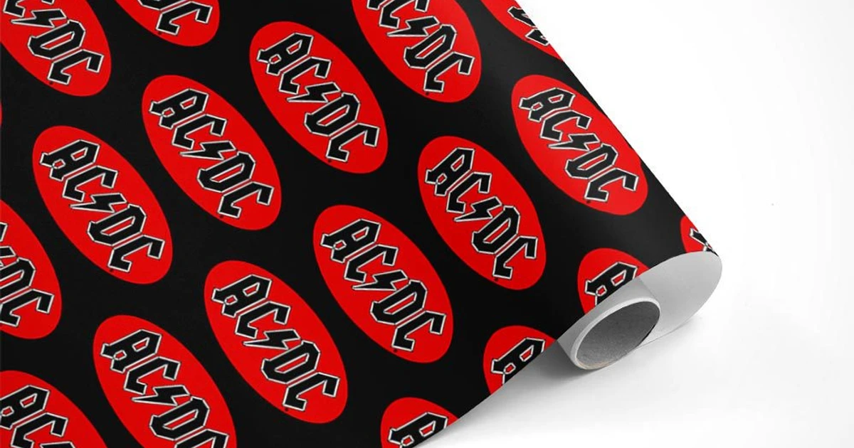 AC/DC Red Logo Wrapping Paper