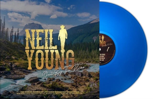 Neil Young LP Vinyl Record - Klos Fm Broadcast Cow Palace Theater Brisbane San Mateo Ca 21st November 19 86 (Blue Vinyl)