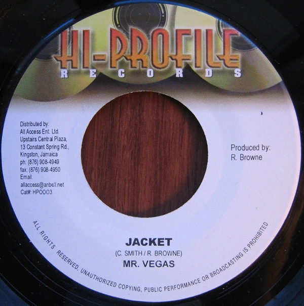 Mr. Vegas Jacket Vinyl Record
