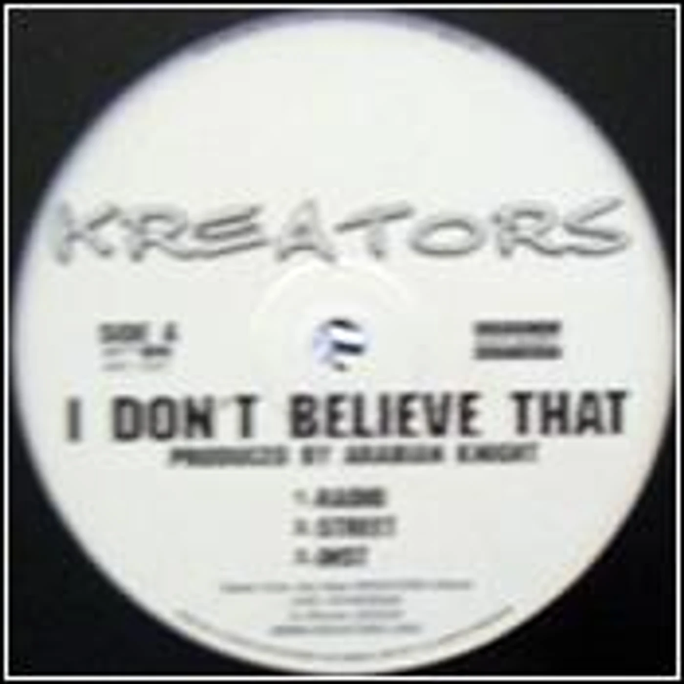 Kreators I DON'T BELIEVE THAT Vinyl Record