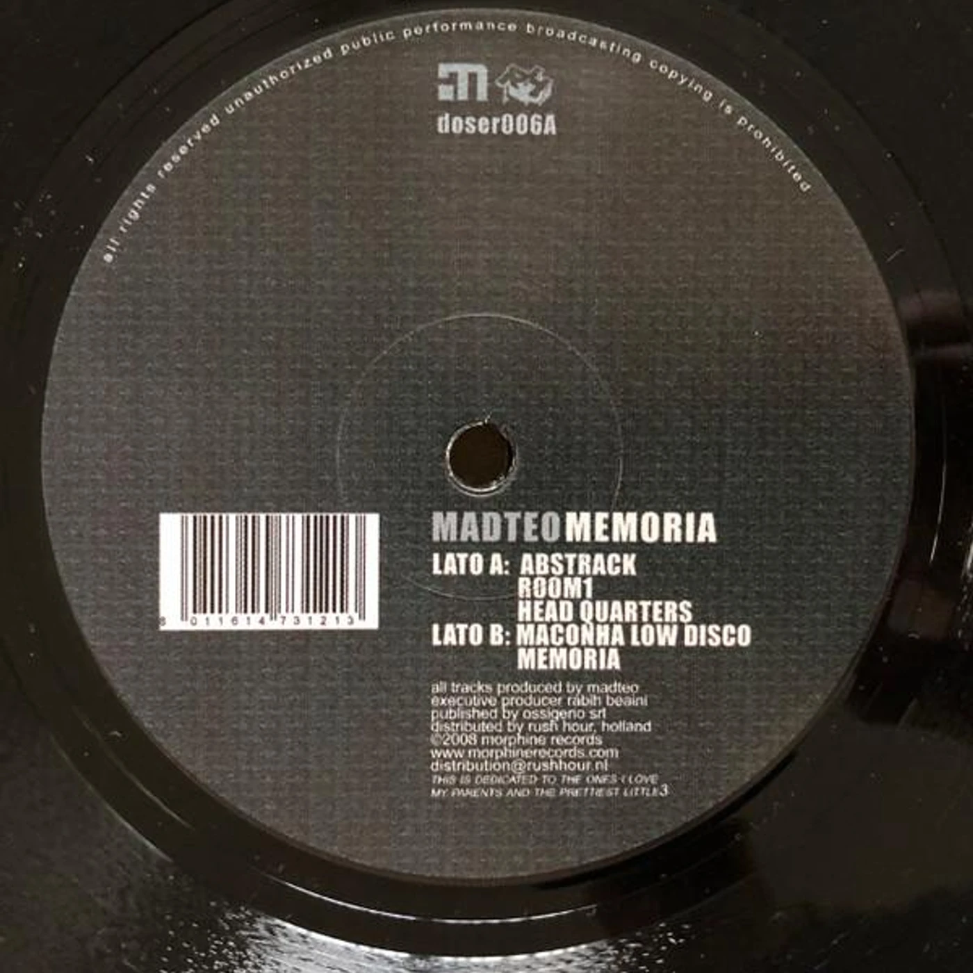 Madteo Memoria Vinyl Record