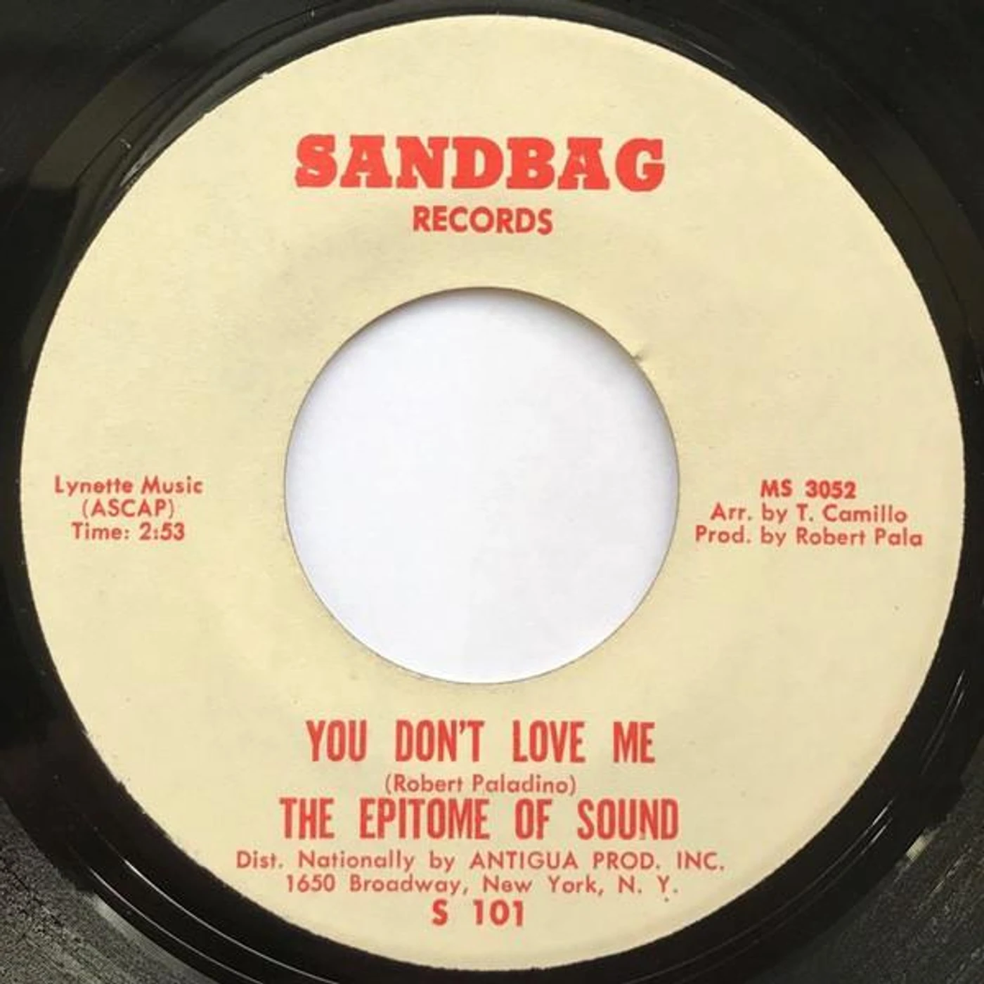 The Epitome Of Sound You Don't Love Me / Where Were You Vinyl Record