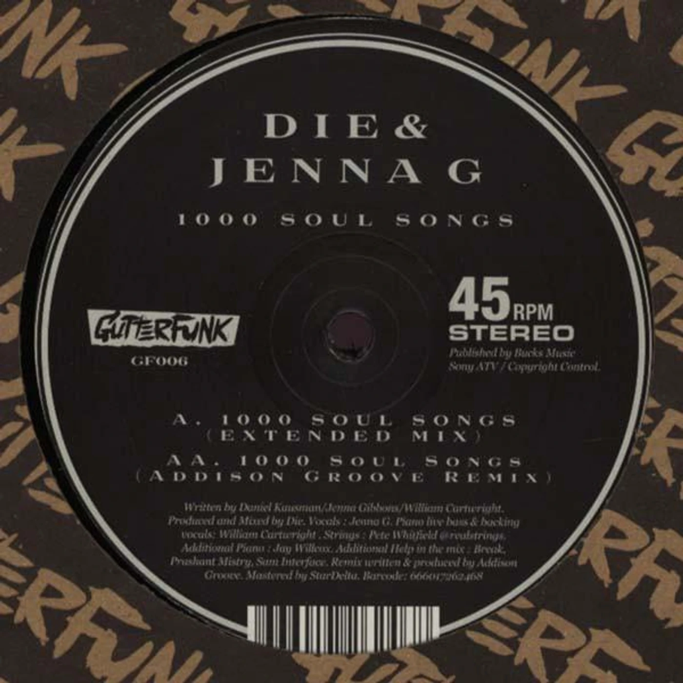 Dj Die & Jenna G 1000 SOUL SONGS/1000 SOUL SONGS Vinyl Record