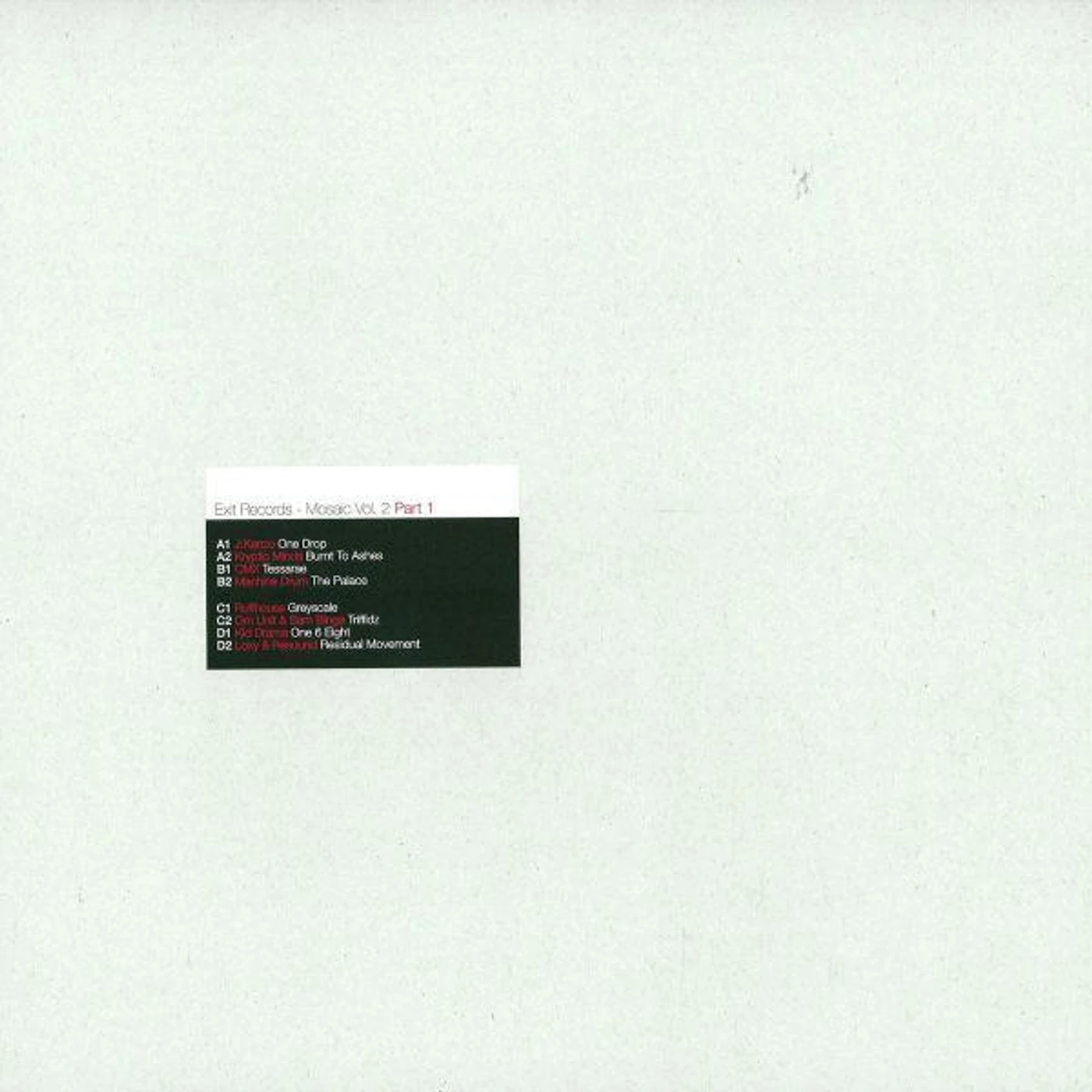 MOSAIC 2 PART 1 / VARIOUS Vinyl Record