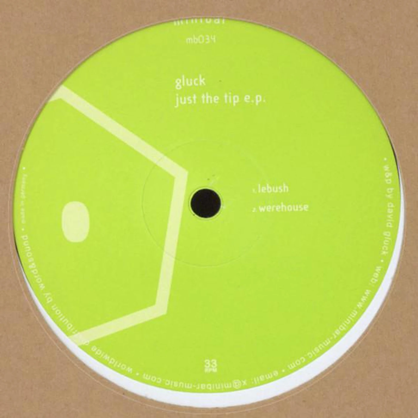 Gluck JUST THE TIP Vinyl Record