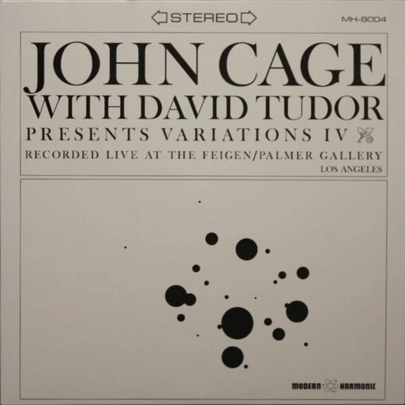 John Cage and David Tudor VARIATIONS IV Vinyl Record