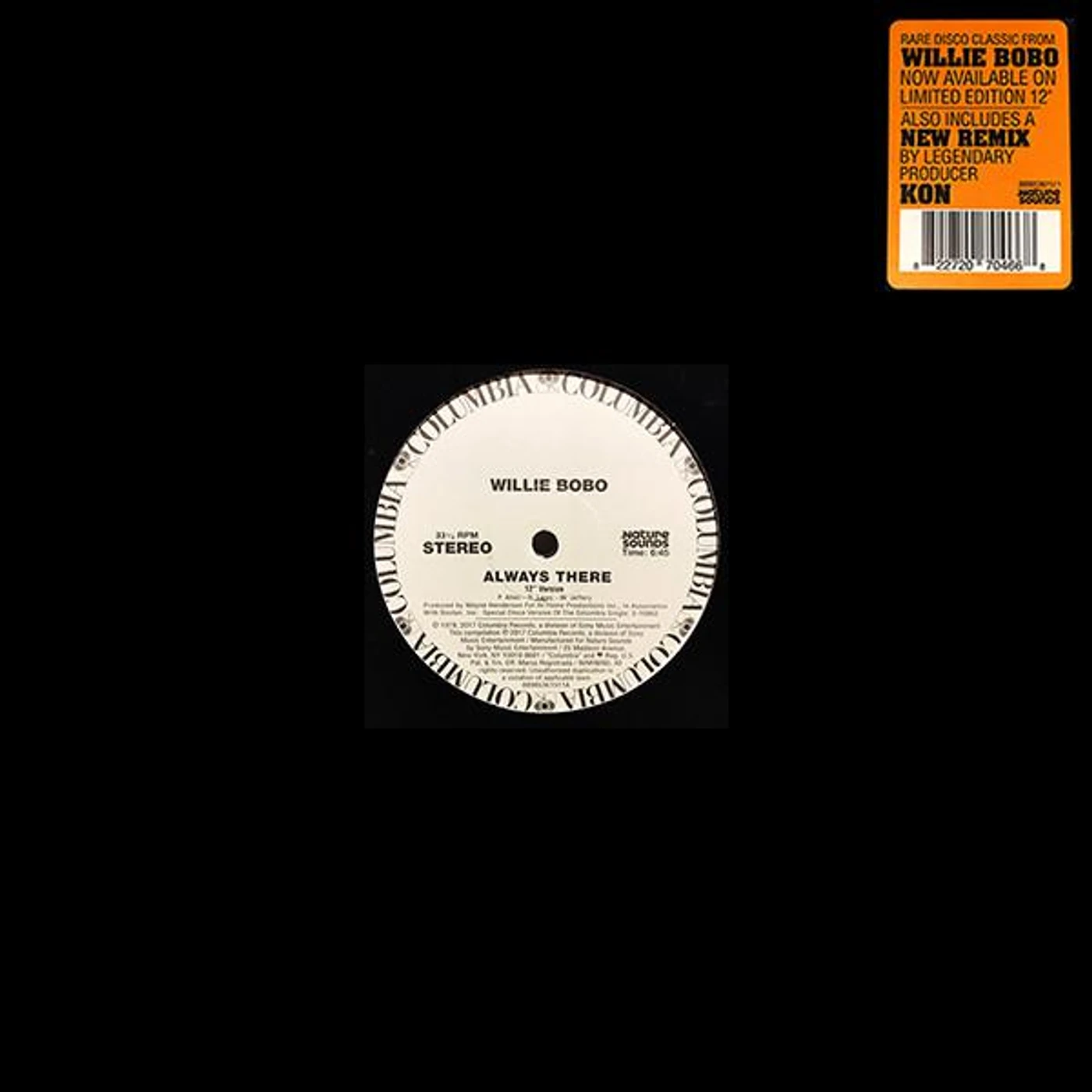 Willie Bobo ALWAYS THERE (ORIGINAL) / ALWAYS THERE (KON'S Vinyl Record