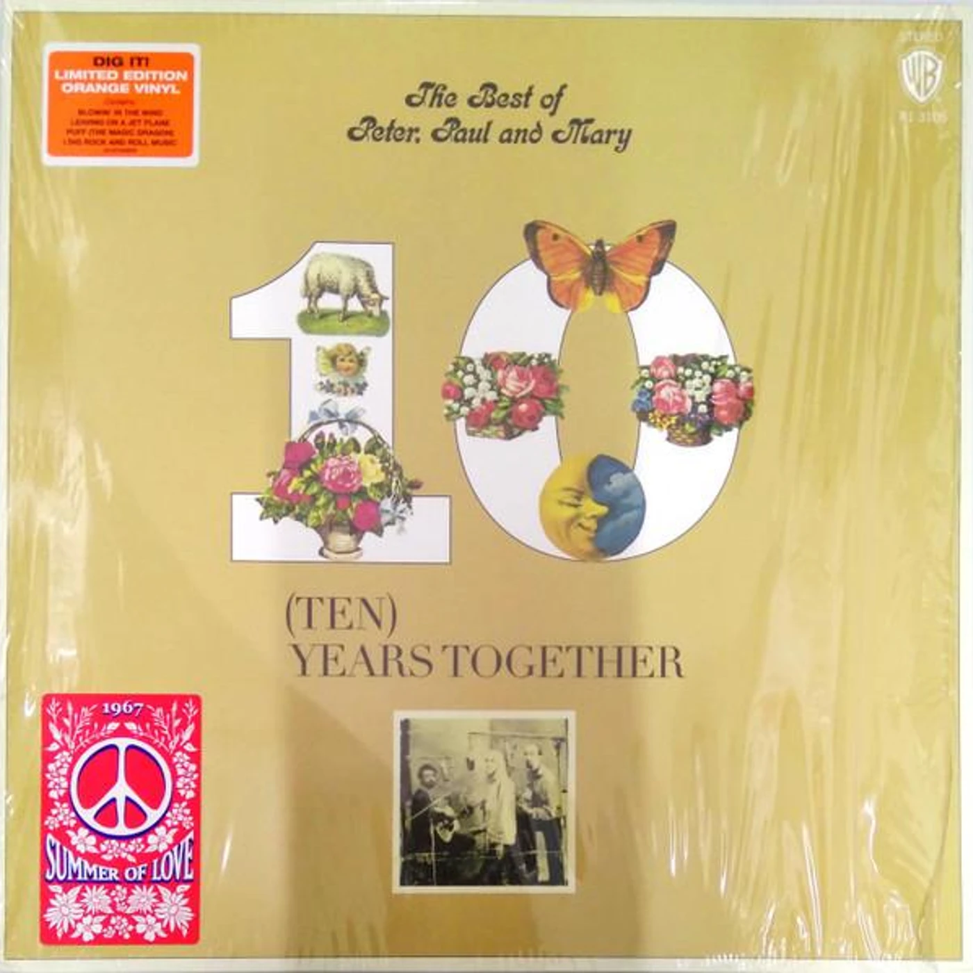 Peter, Paul and Mary BEST OF (ORANGE/YELLOW MIX VINYL)(SUMMER OF LOVE) Vinyl Record