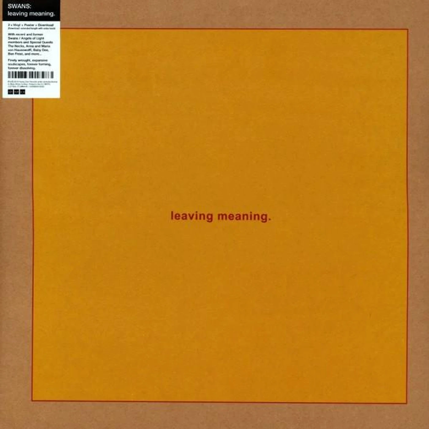 Swans LEAVING MEANING Vinyl Record