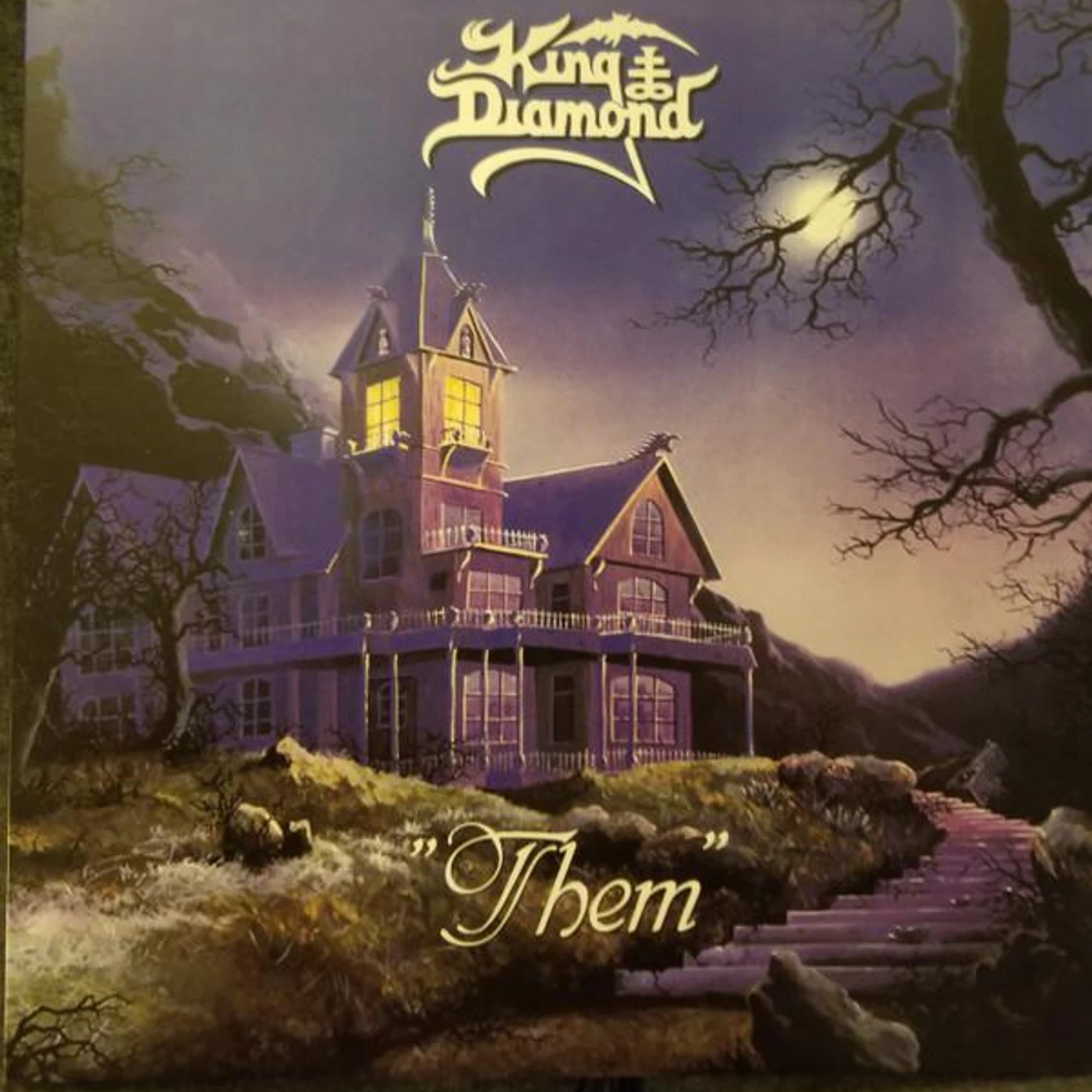 King Diamond THEM (BLUE W/ BLACK MARBLED SMOKE VINYL) Vinyl Record