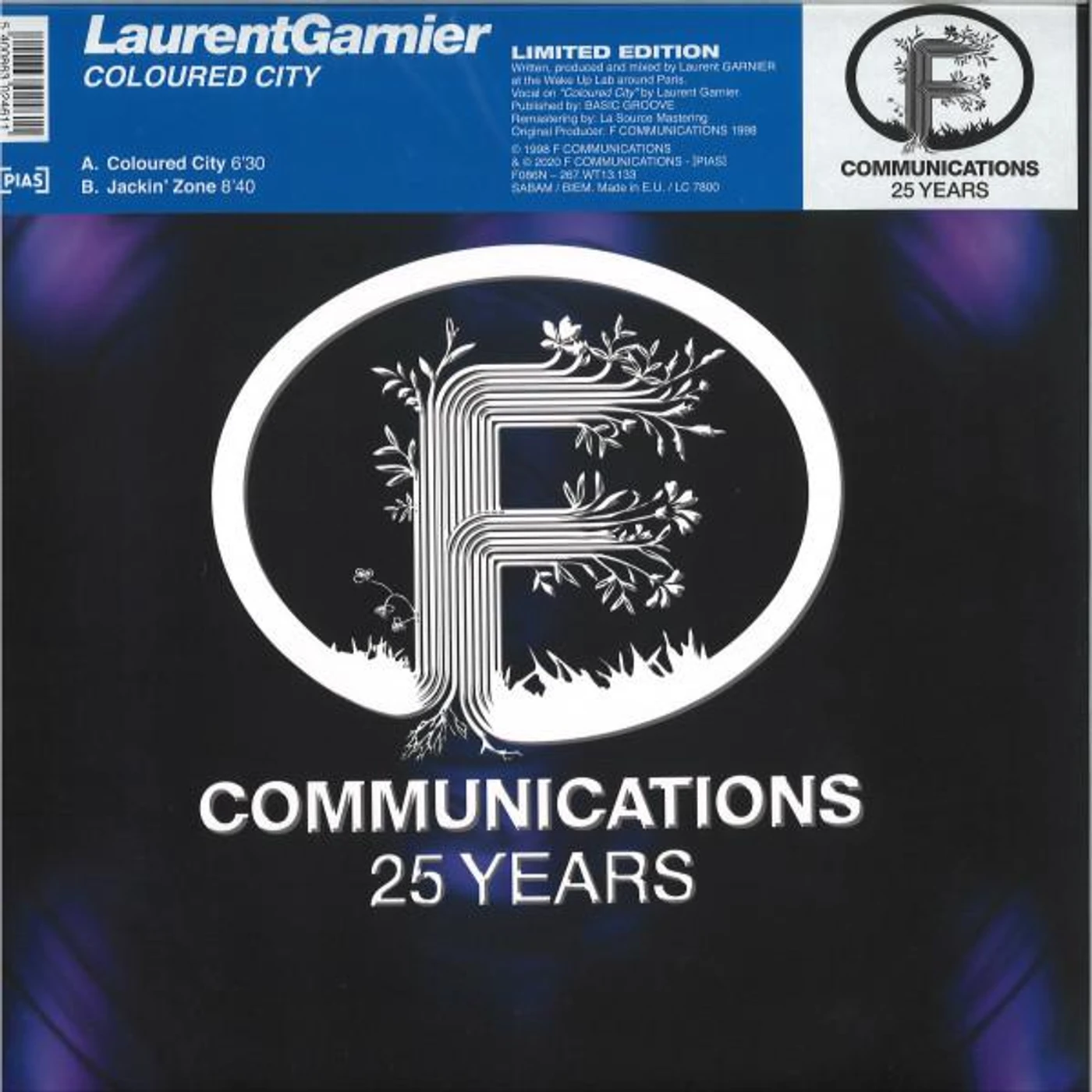 Laurent Garnier Coloured City Vinyl Record