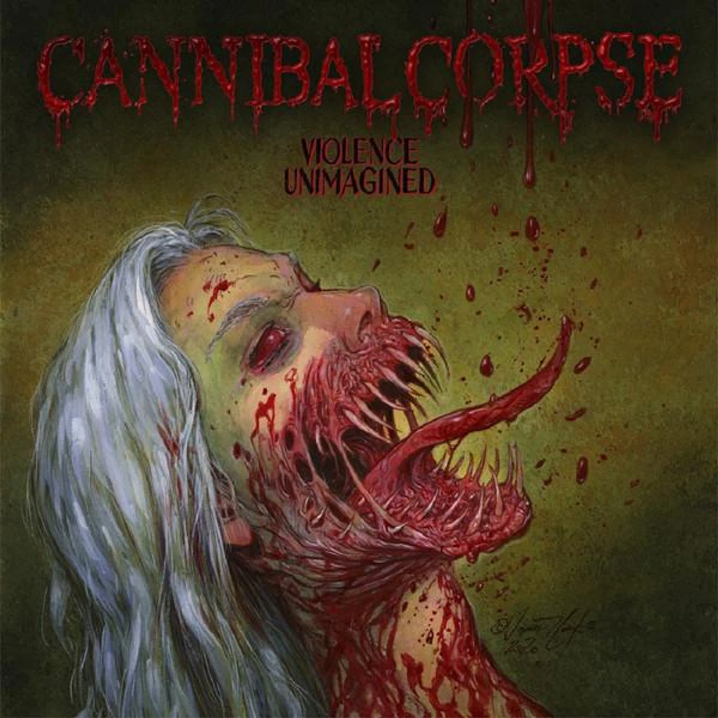 Cannibal Corpse Violence Unimagined (Clear W/ Blue Color-in-Color) Vinyl Record
