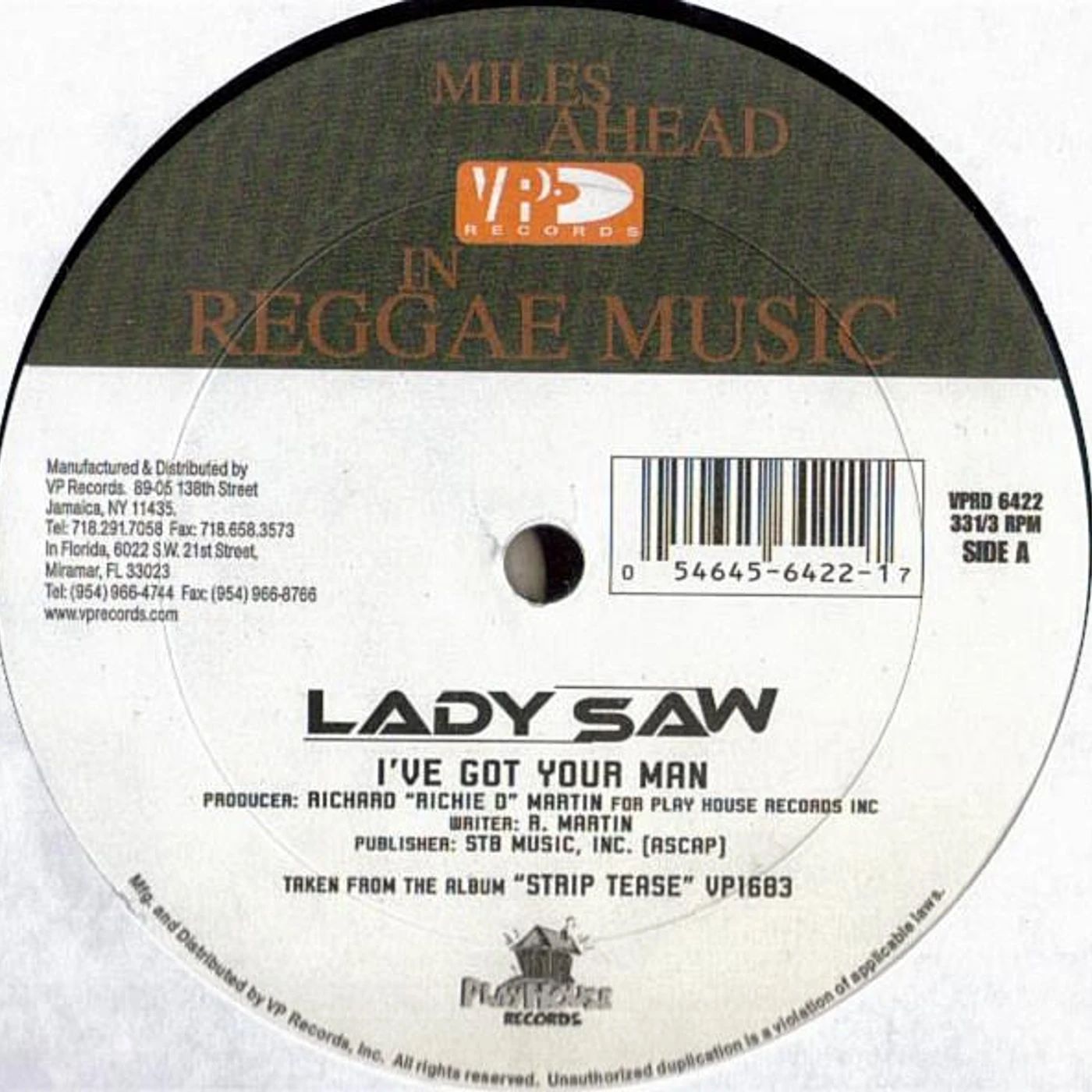 Lady I've Got Your Man Vinyl Record