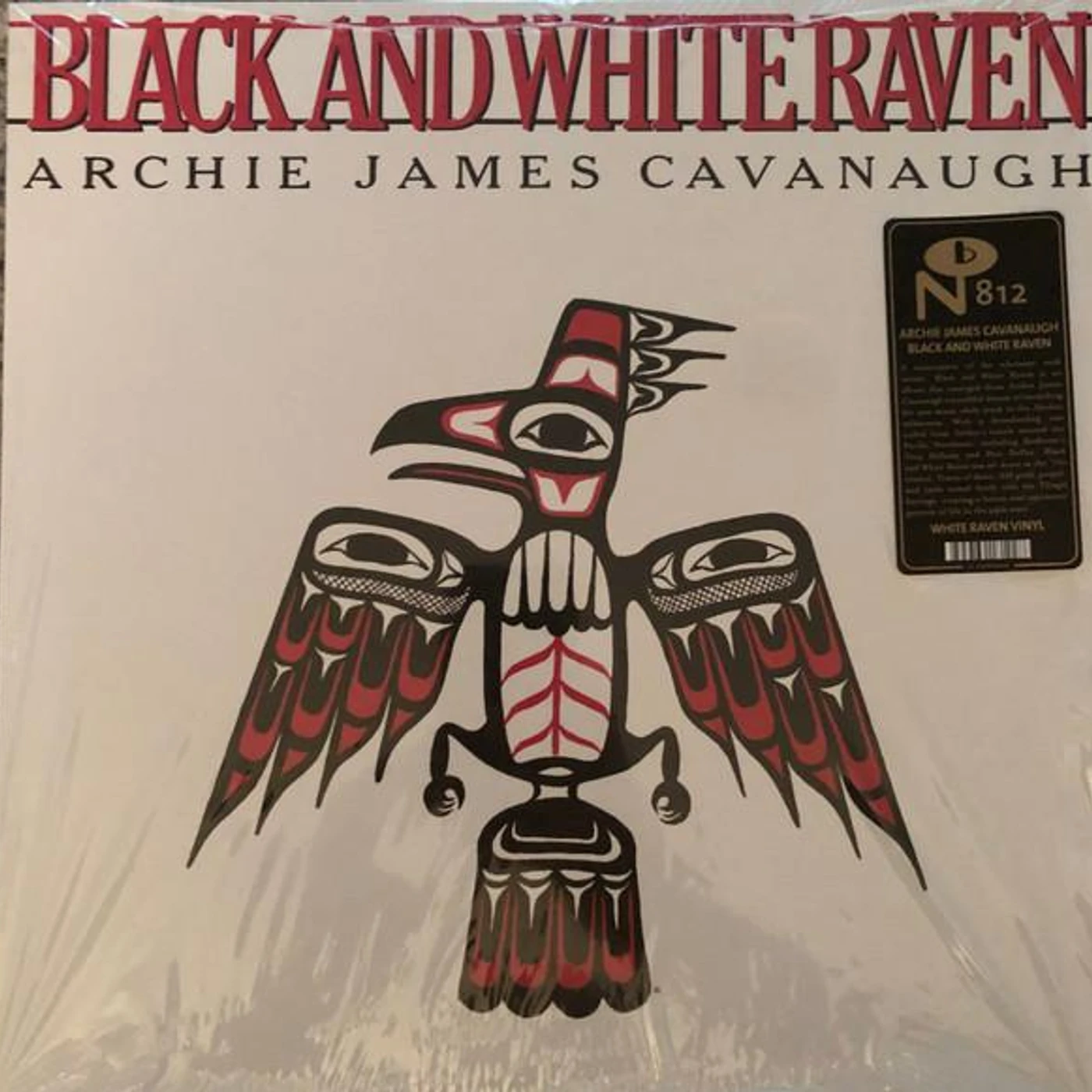 Archie James Cavanaugh BLACK & WHITE RAVEN (WHITE RAVEN VINYL) Vinyl Record