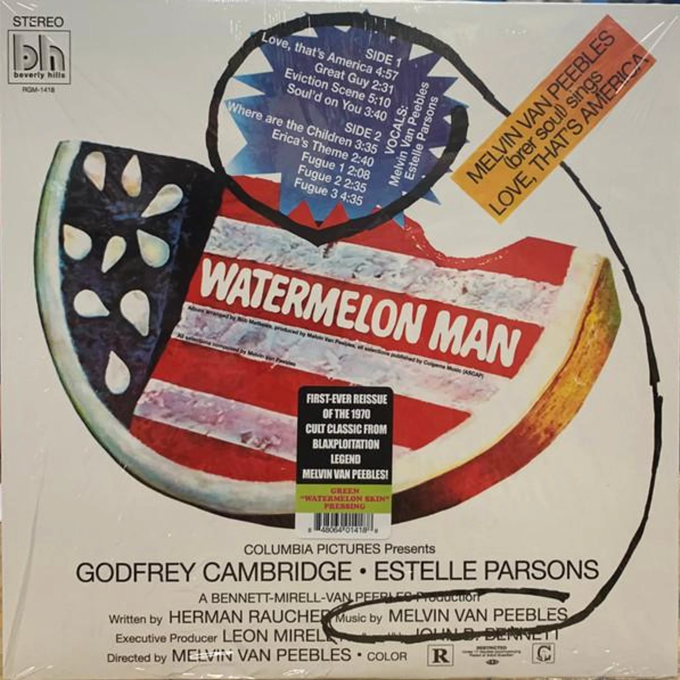 Melvin Van Peebles WATERMELON MAN (GREEN WATERMELON SKIN VINYL) Vinyl Record