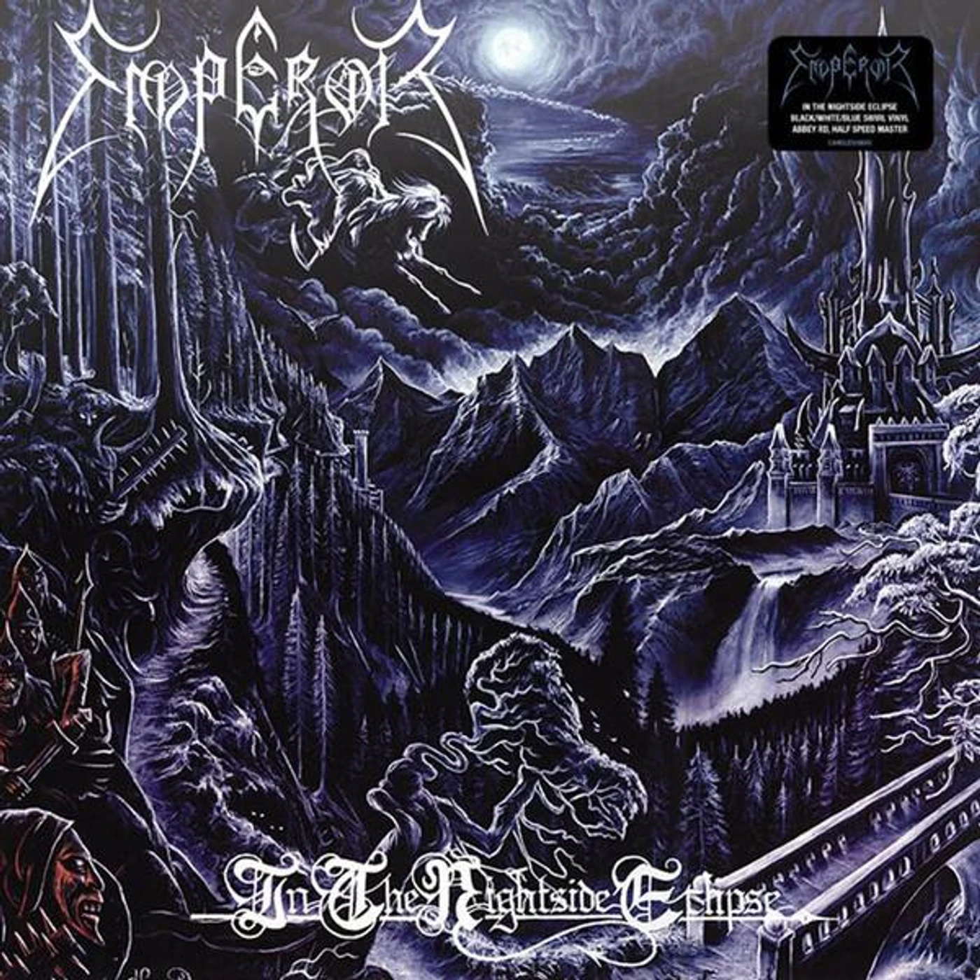 Emperor IN THE NIGHTSIDE ECLIPSE (WHITE/BLUE SWIRL VINYL) (HALF-SPEED) Vinyl Record