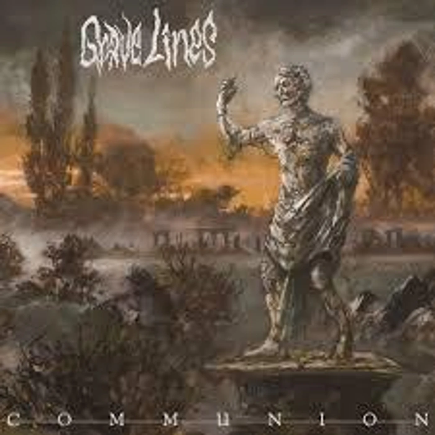 Grave Lines COMMUNION (BLACK & WHITE SMOKE VINYL) Vinyl Record