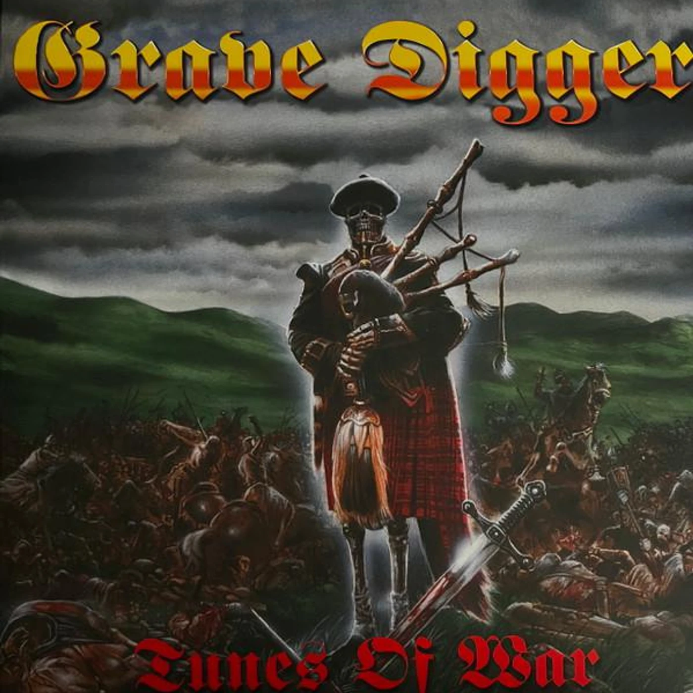 Grave Digger TUNES OF WAR (FLAMING COLORED VINYL/2LP) Vinyl Record