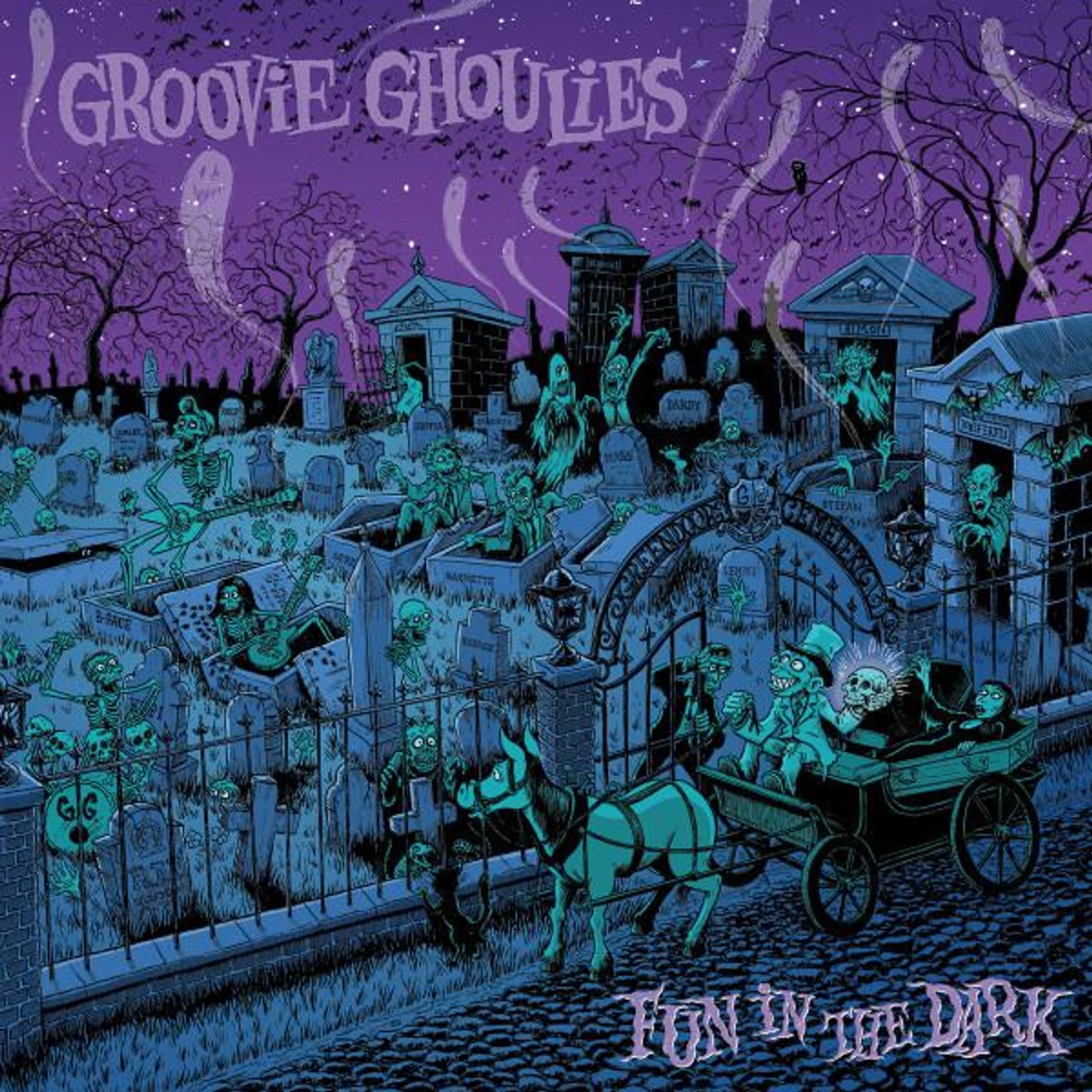 Groovie Ghoulies Fun In The Dark (Transparent Blue With Black Smoke) Vinyl Record
