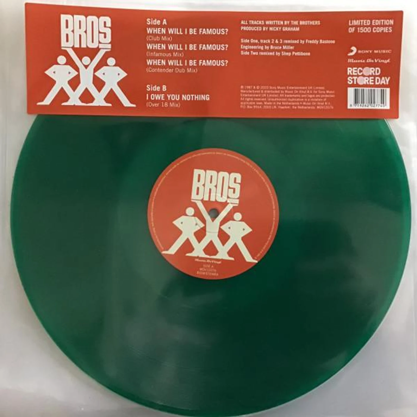 BROS WHEN WILL I BE FAMOUS Vinyl Record