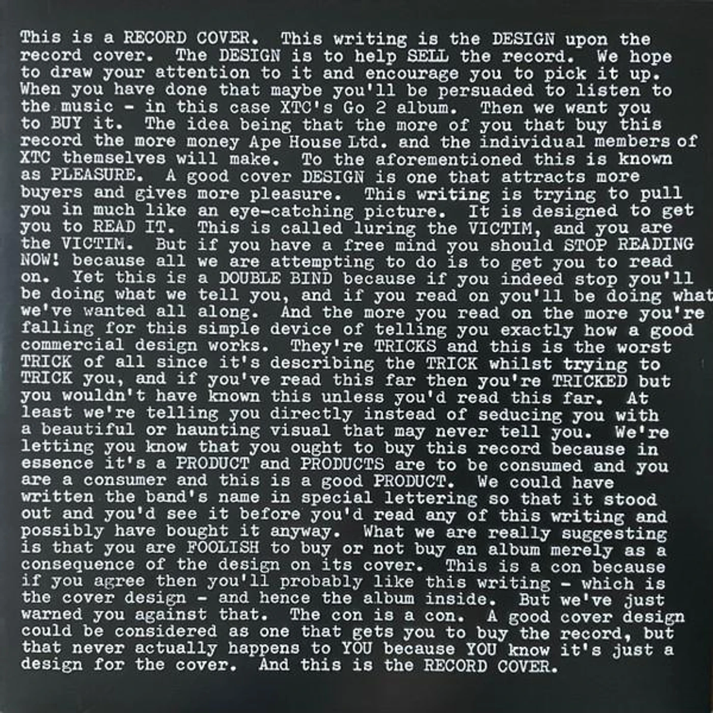 XTC GO 2 (2LP/180G) Vinyl Record