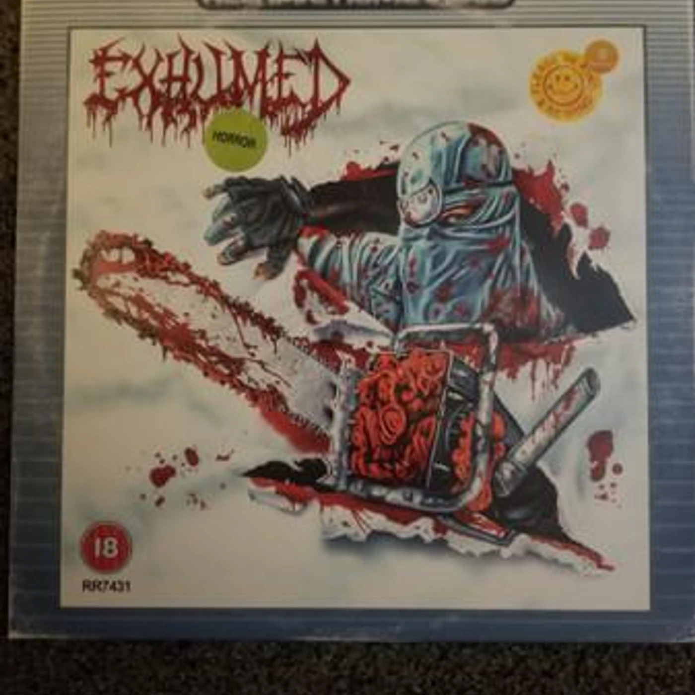 Exhumed HORROR (ELECTRIC BLUE & BLOOD RED QUAD WITH RED, WHITE & BLACK SPLATTER VINYL) Vinyl Record