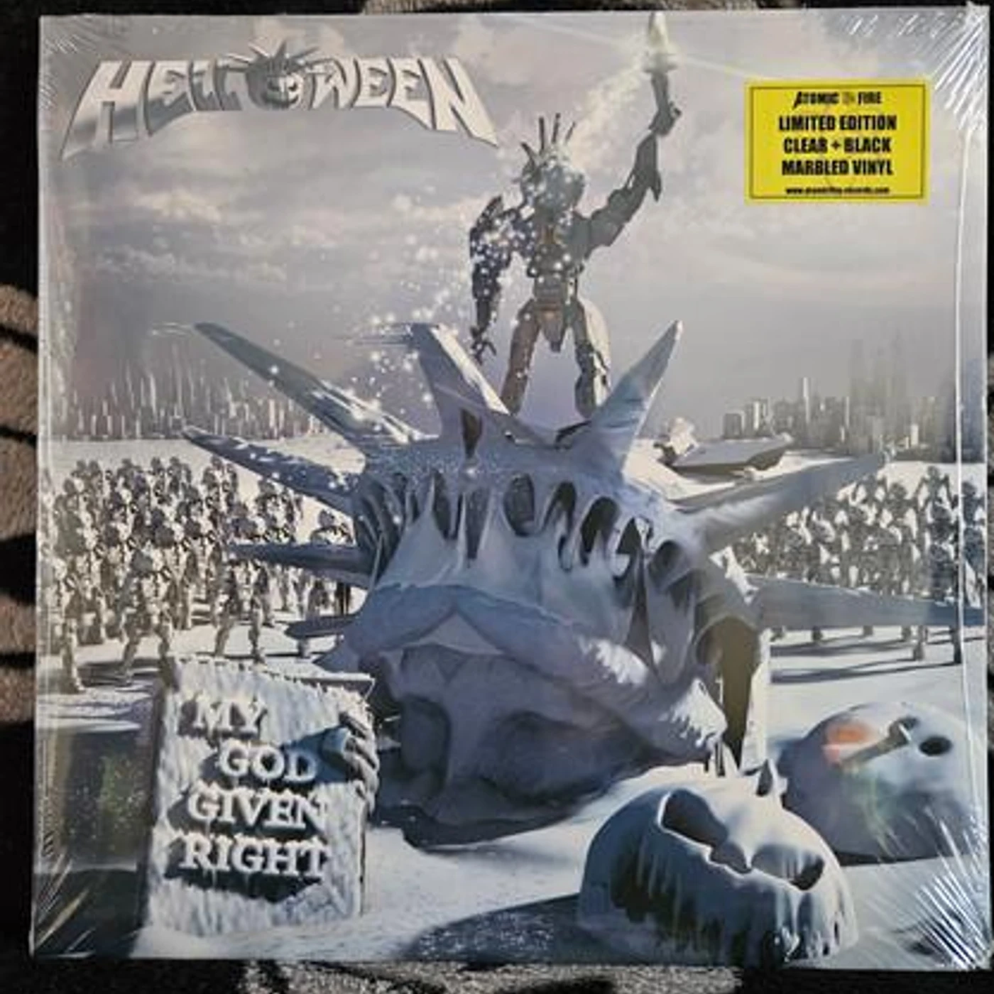 Helloween MY GOD-GIVEN RIGHT (CLEAR / BLACK MARBLED VINYL/2LP) Vinyl Record