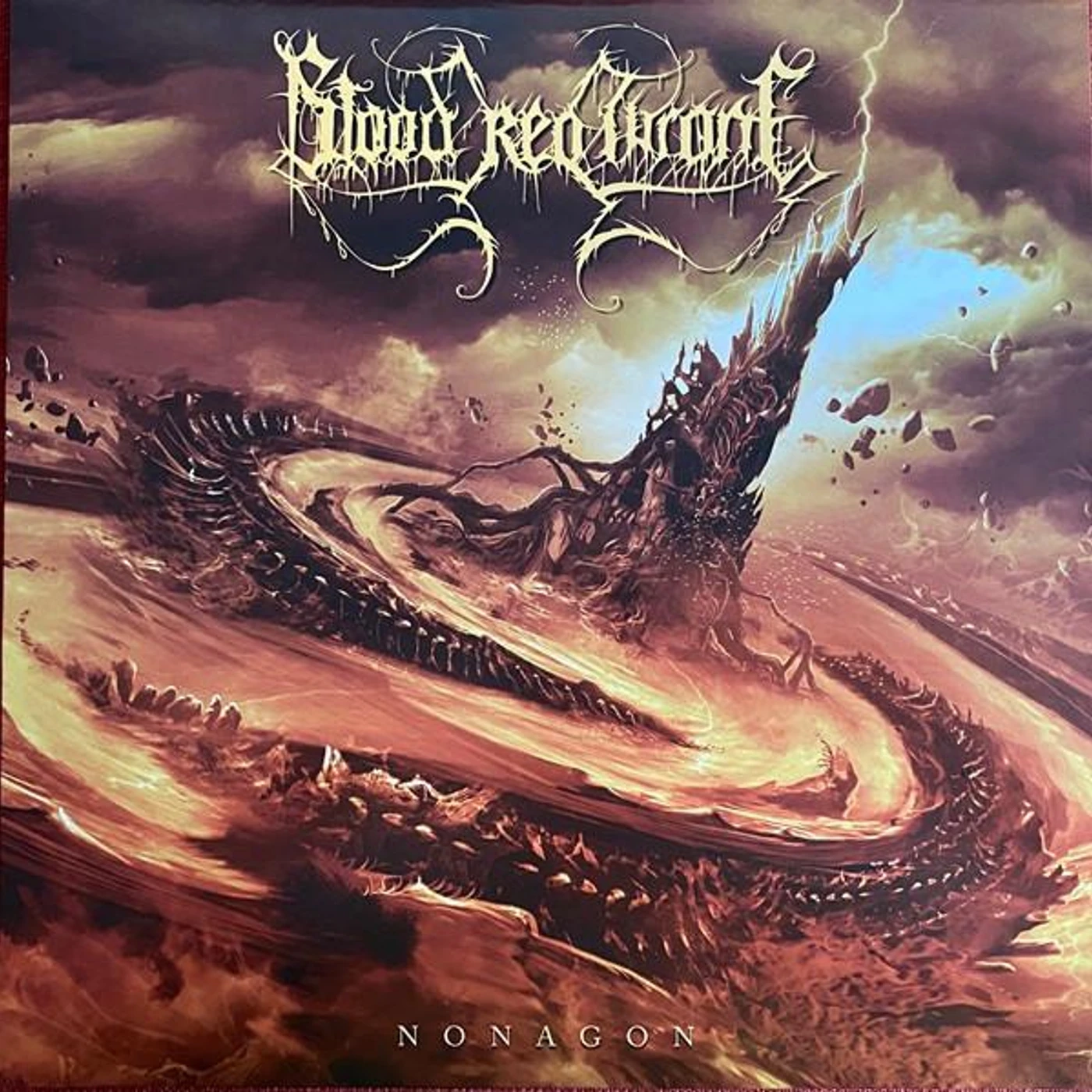 Blood Red Throne Nonagon (Brown/Black Marble) Vinyl Record