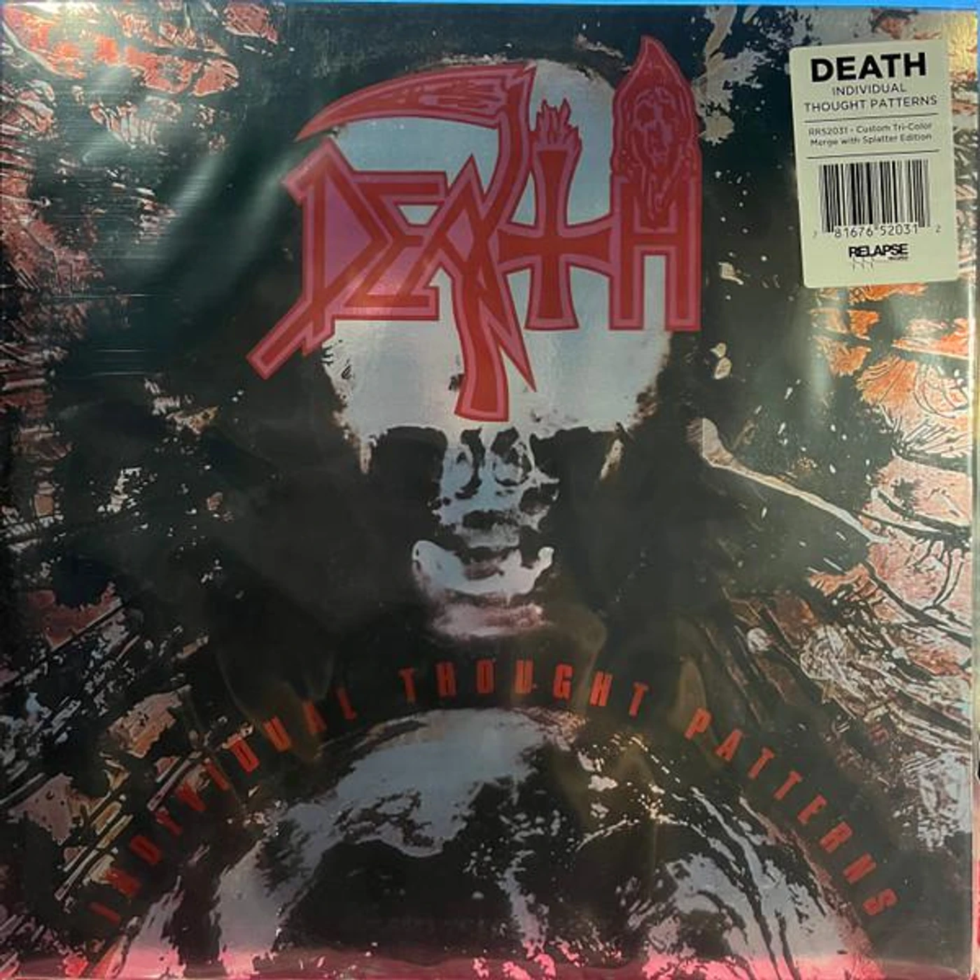 Death Individual Thought Patterns - Reissue (Hot Pink, Bone White & Red Tri Color Merge W/ Splatter Vinyl) Vinyl Record