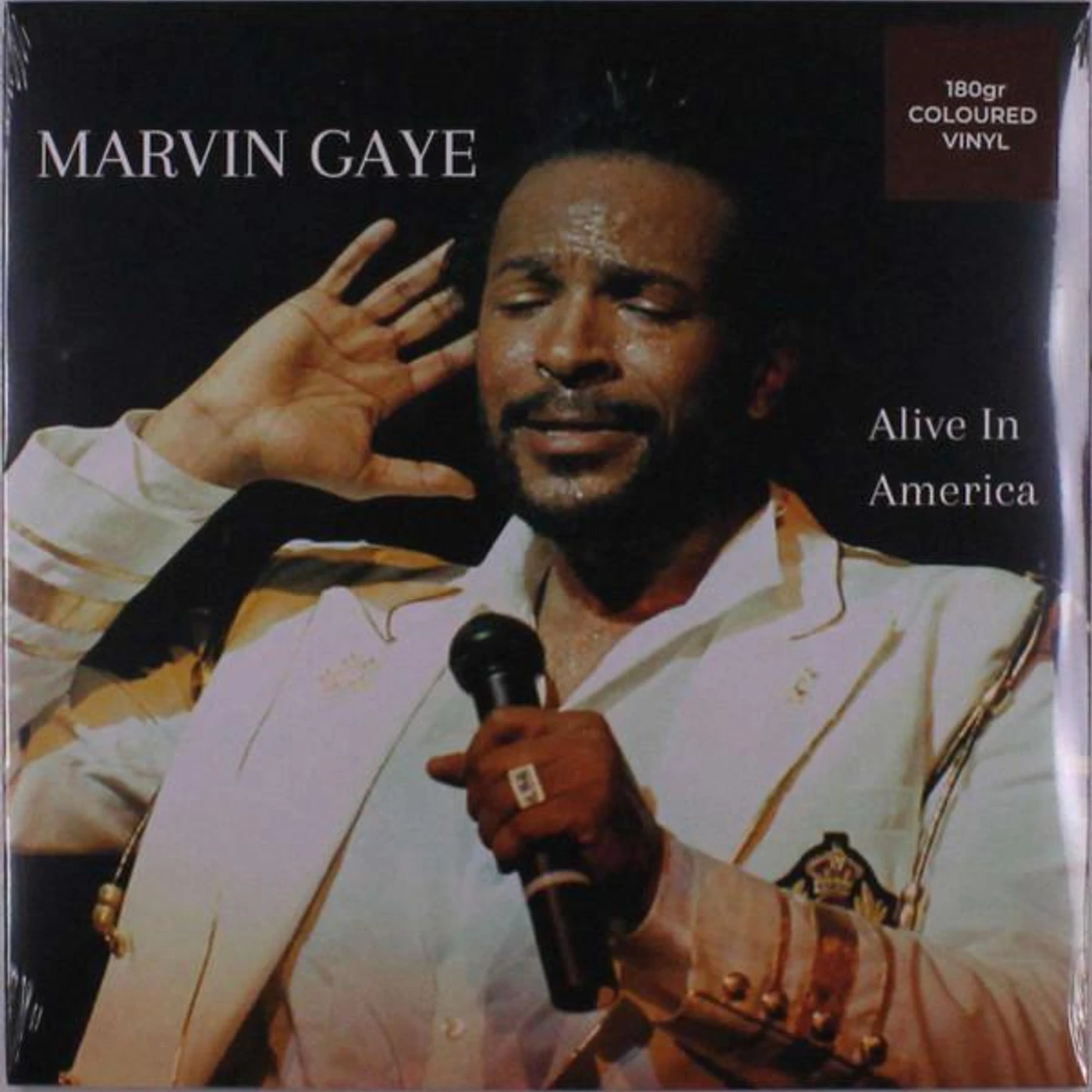 Marvin Gaye ALIVE IN AMERICA (NATURAL CLEAR MARBLE VINYL) Vinyl Record