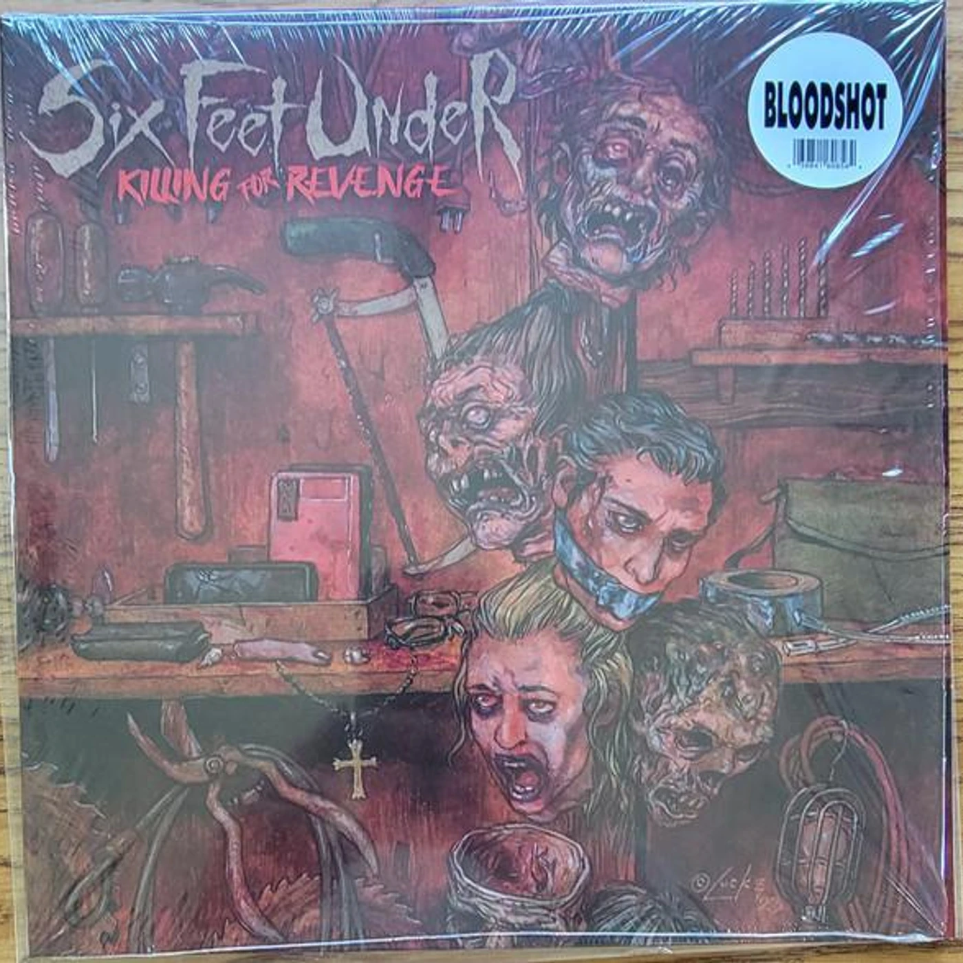 Six Feet Under KILLING FOR REVENGE (BLOODSHOT VINYL) Vinyl Record