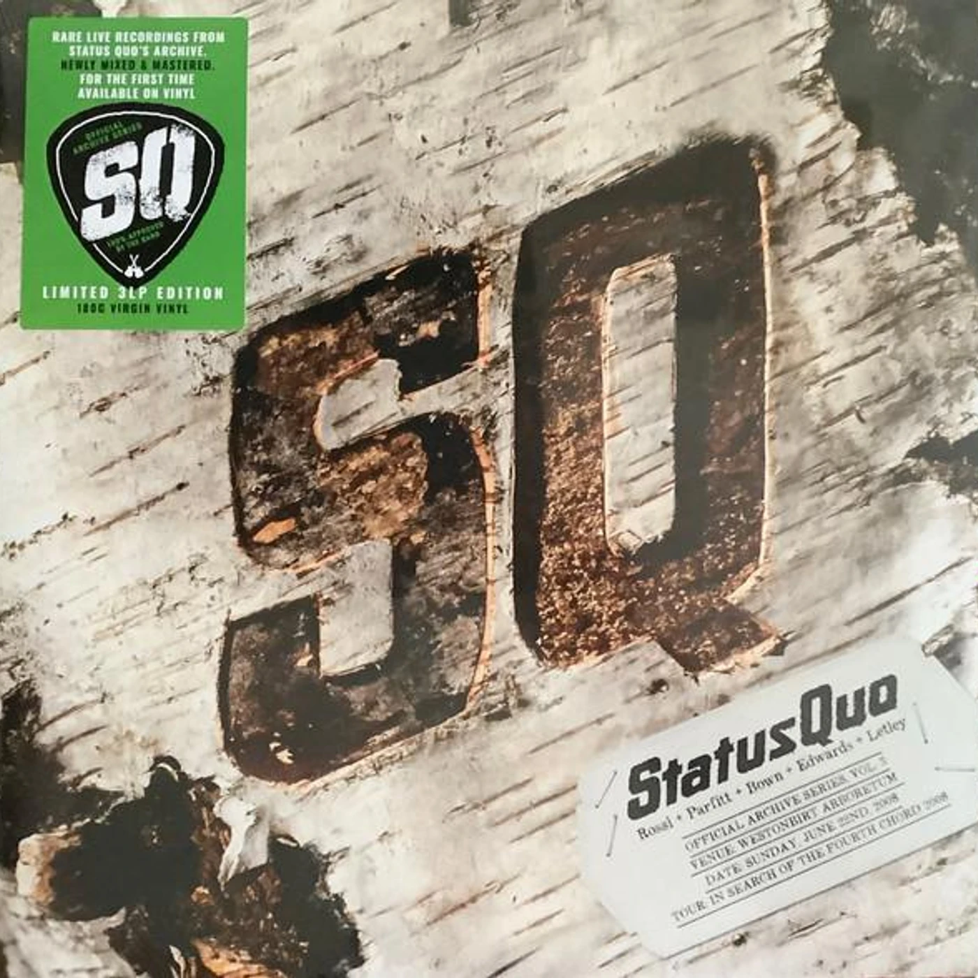 Status Quo OFFICIAL ARCHIVE SERIES VOL. 3 - LIVE AT WESTONBIRT ARBORETUM (3LP/180G/NUMBERED) Vinyl Record