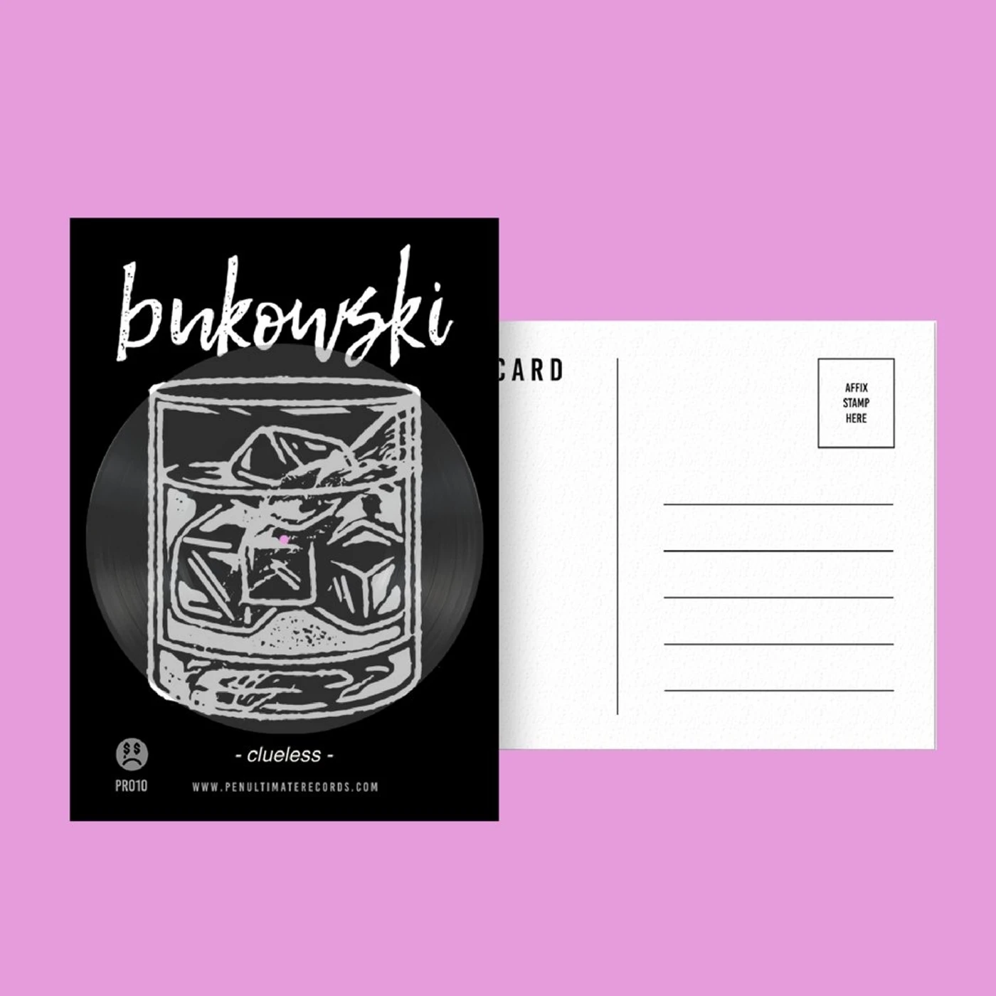 Bukowski Clueless Postcard Record