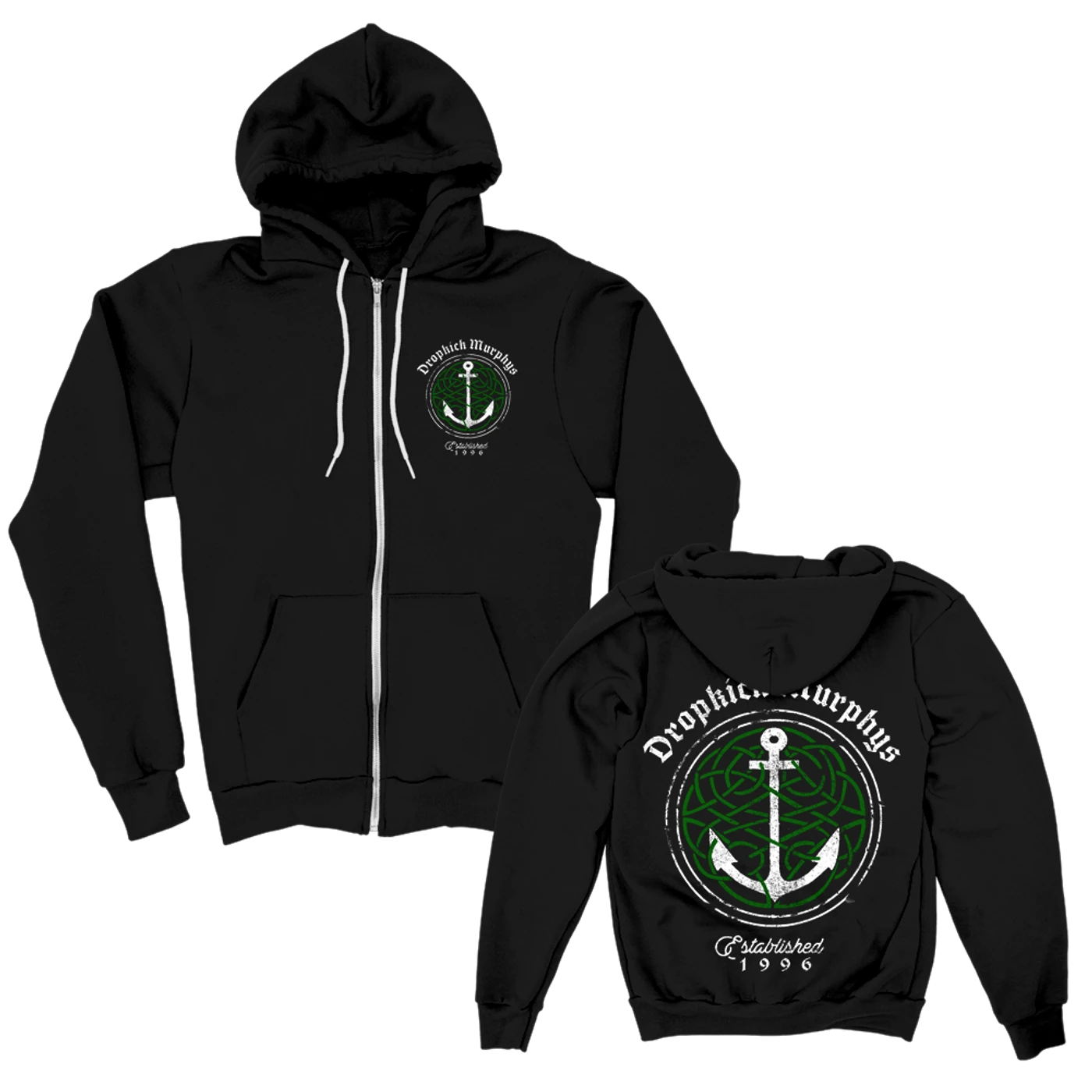 Dropkick Murphys Celtic Knot Anchor Zip Hoodie (Black)
