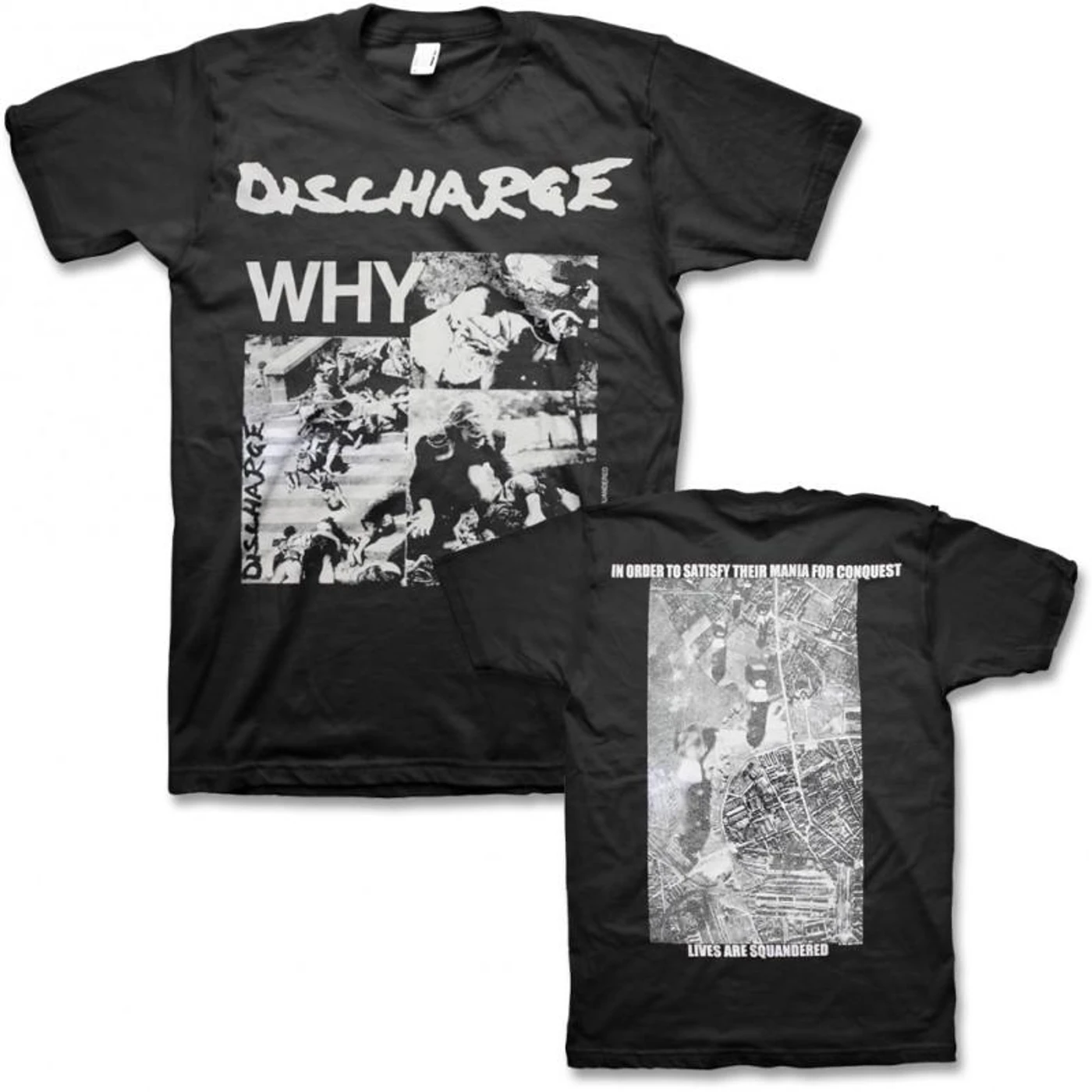 Discharge Why? T-shirt (Black)
