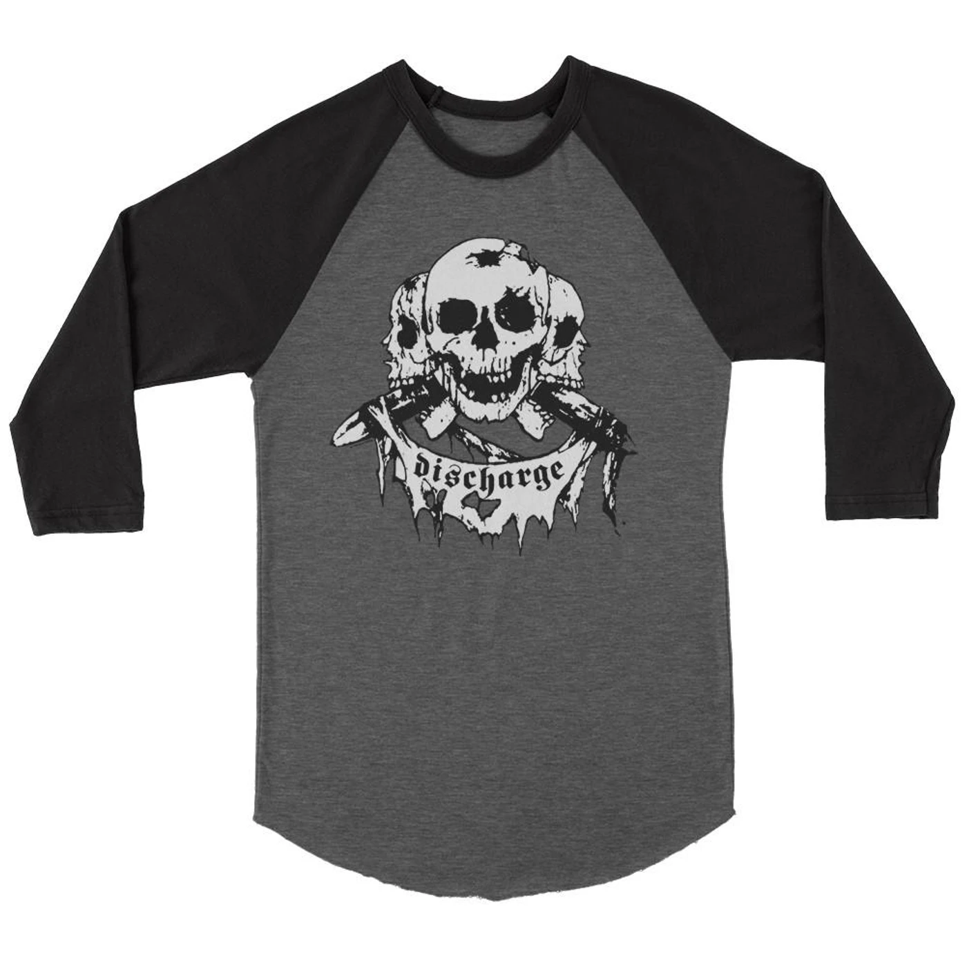 Discharge Born To Die Raglan (Black/Heather)