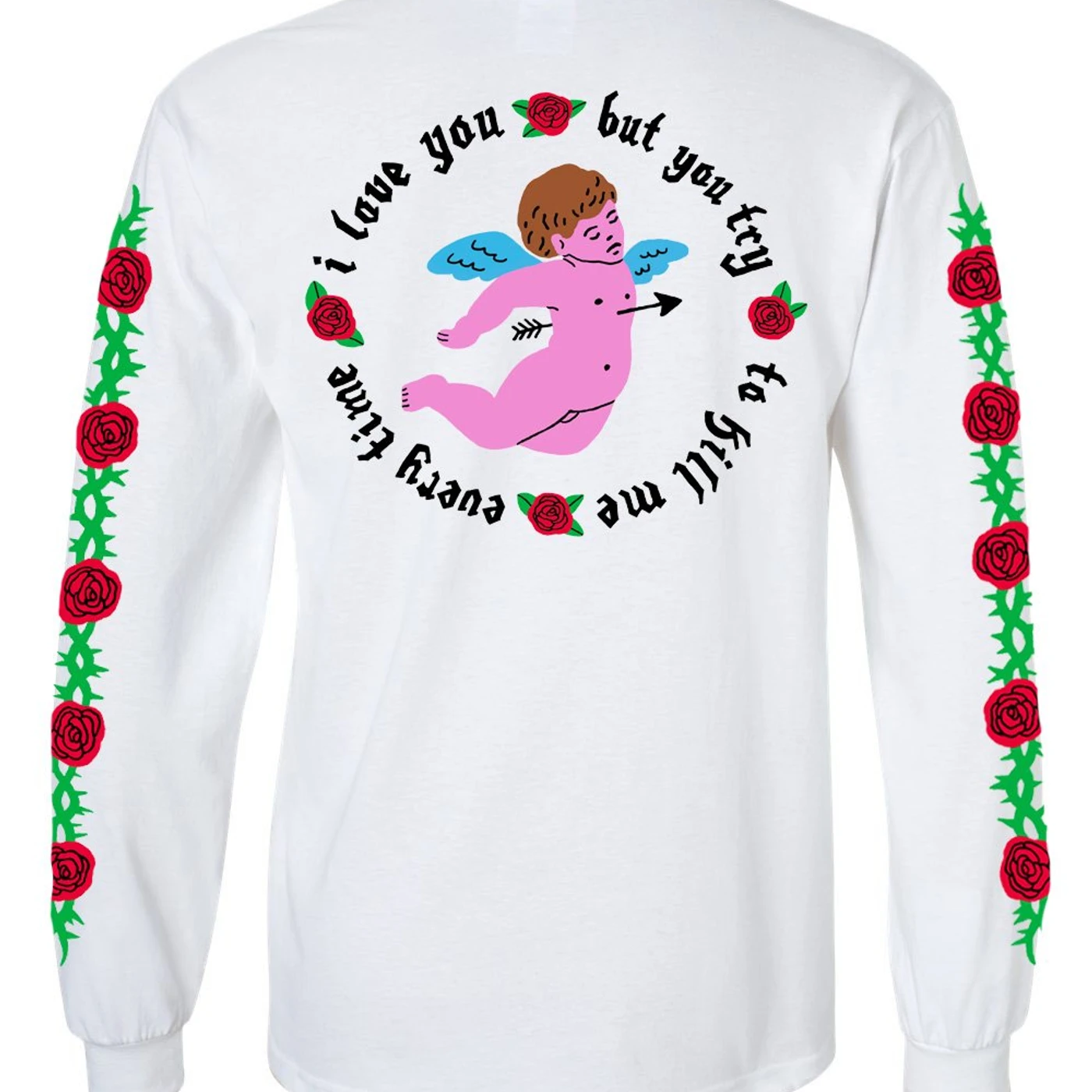 Basement Cherub Longsleeve (White)