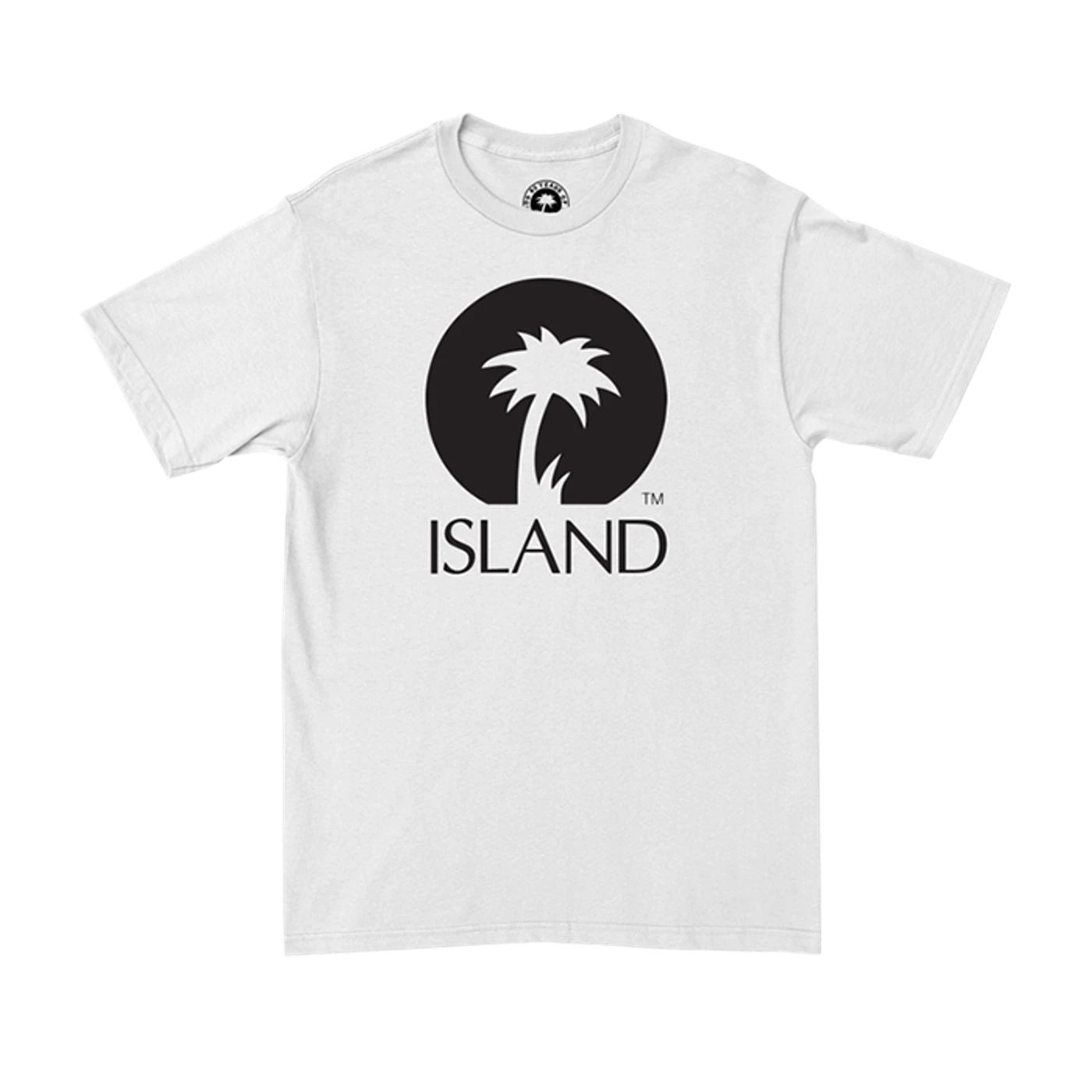Island Records WHITE ISLAND CLASSIC LOGO T-SHIRT