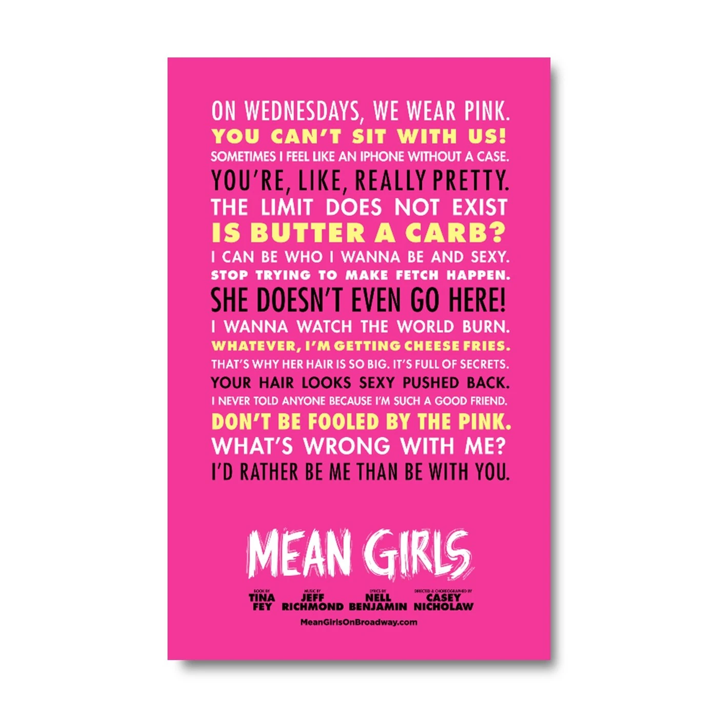 MEAN GIRLS Windowcard
