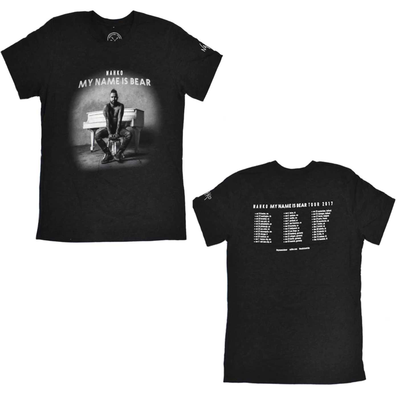 Nahko And Medicine For The People My Name Is Bear Tour Dark Grey T-Shirt