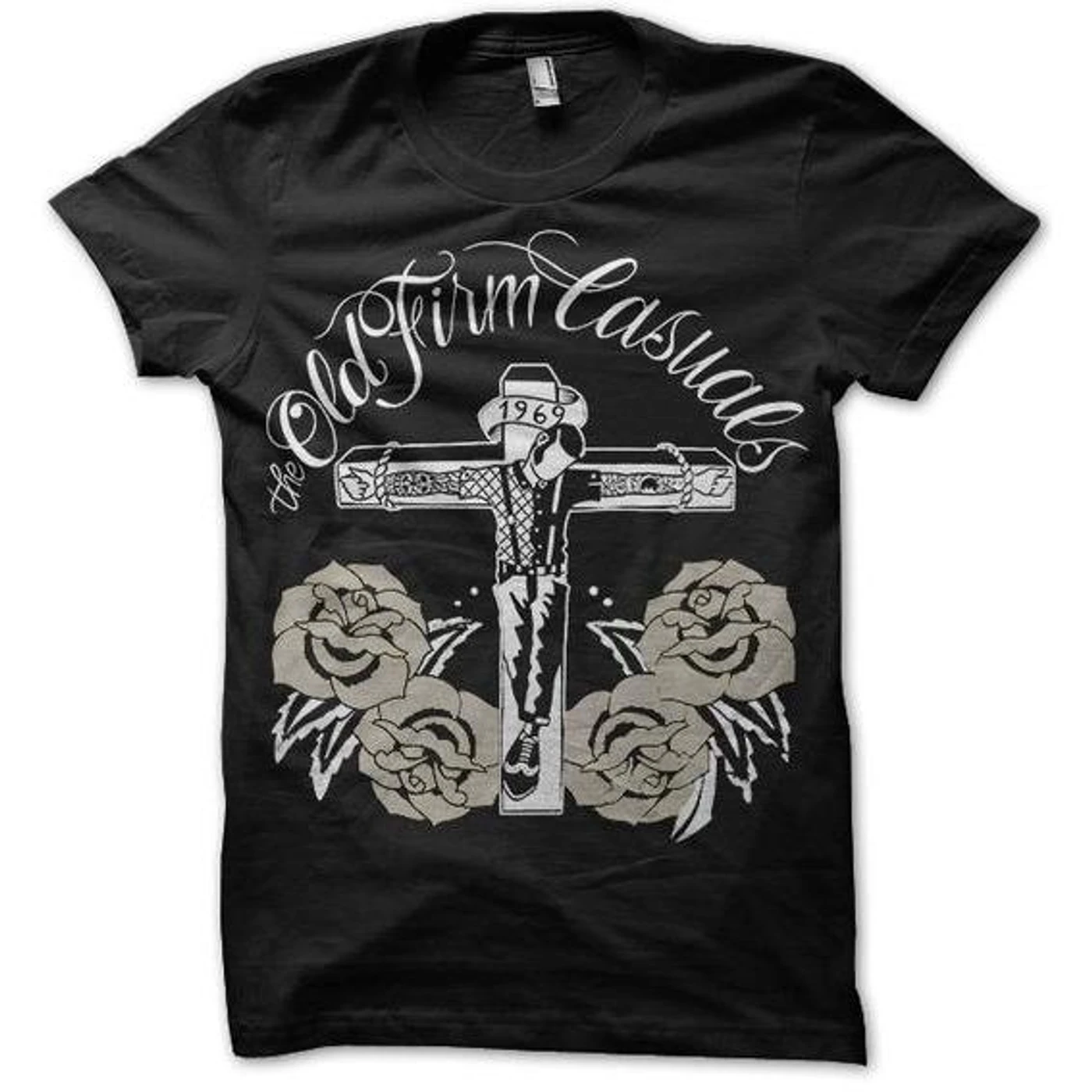 The Old Firm Casuals - Crucified - White Roses - T-Shirt