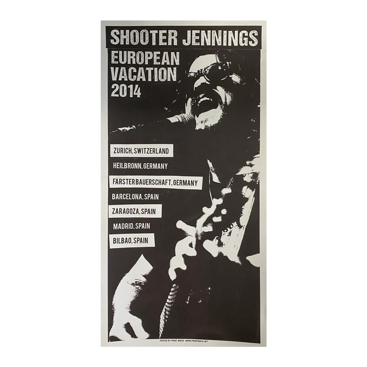 Shooter Jennings 2014 European Vacation Tour Poster