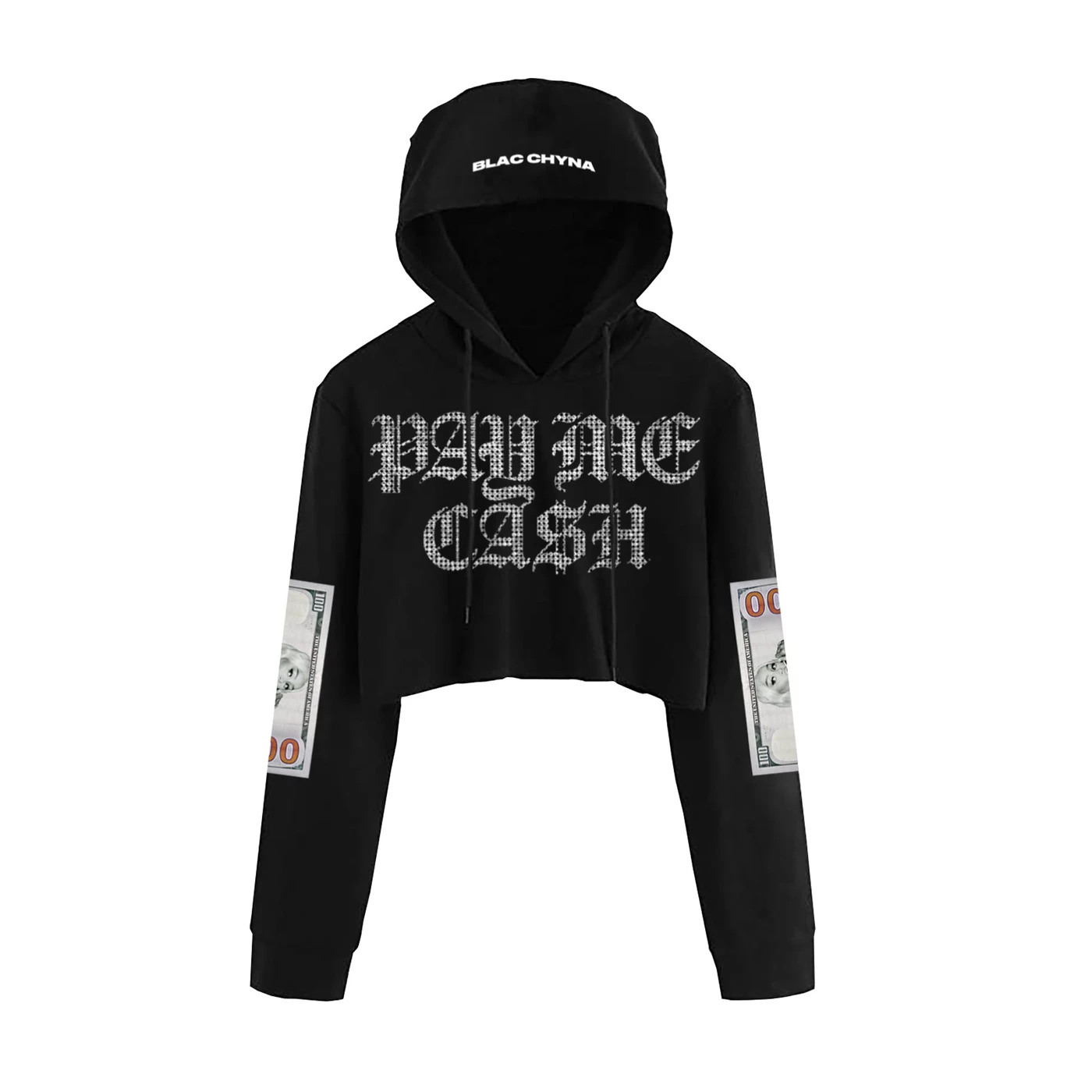 Blac Chyna Pay Me Cash Crop Hoodie