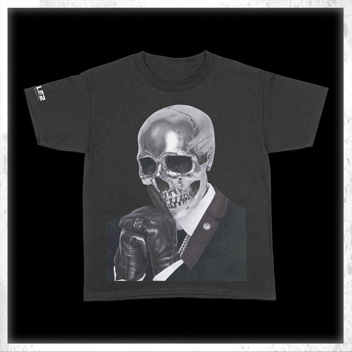 Busta Rhymes Silver Skull - Black T-Shirt