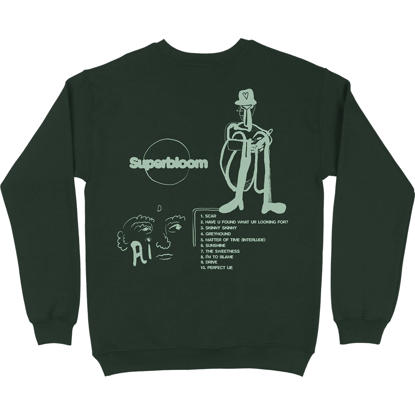 Ashton Irwin Forest Green Superbloom Crewneck