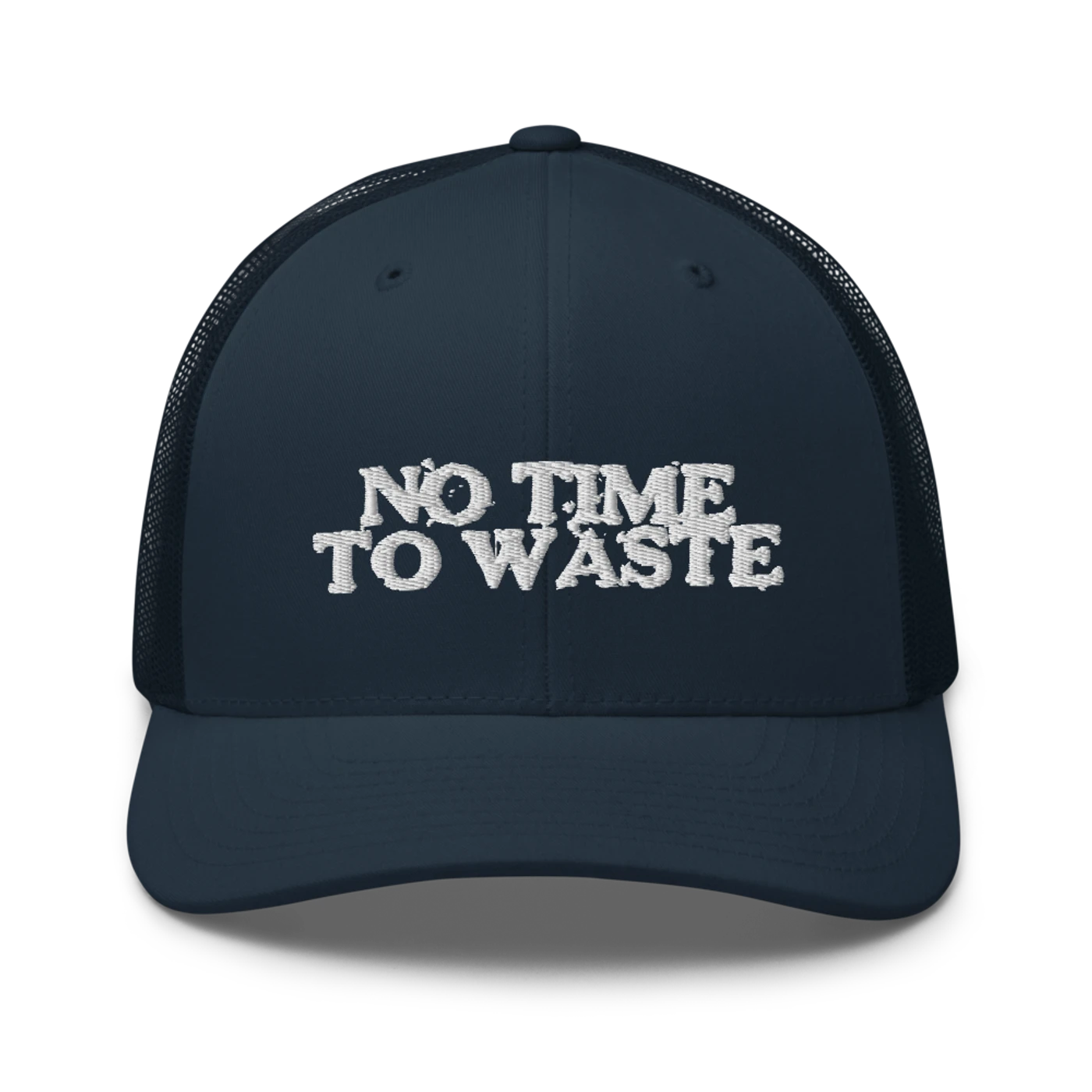 No Time To Waste Trucker Cap Unisex (Navy)