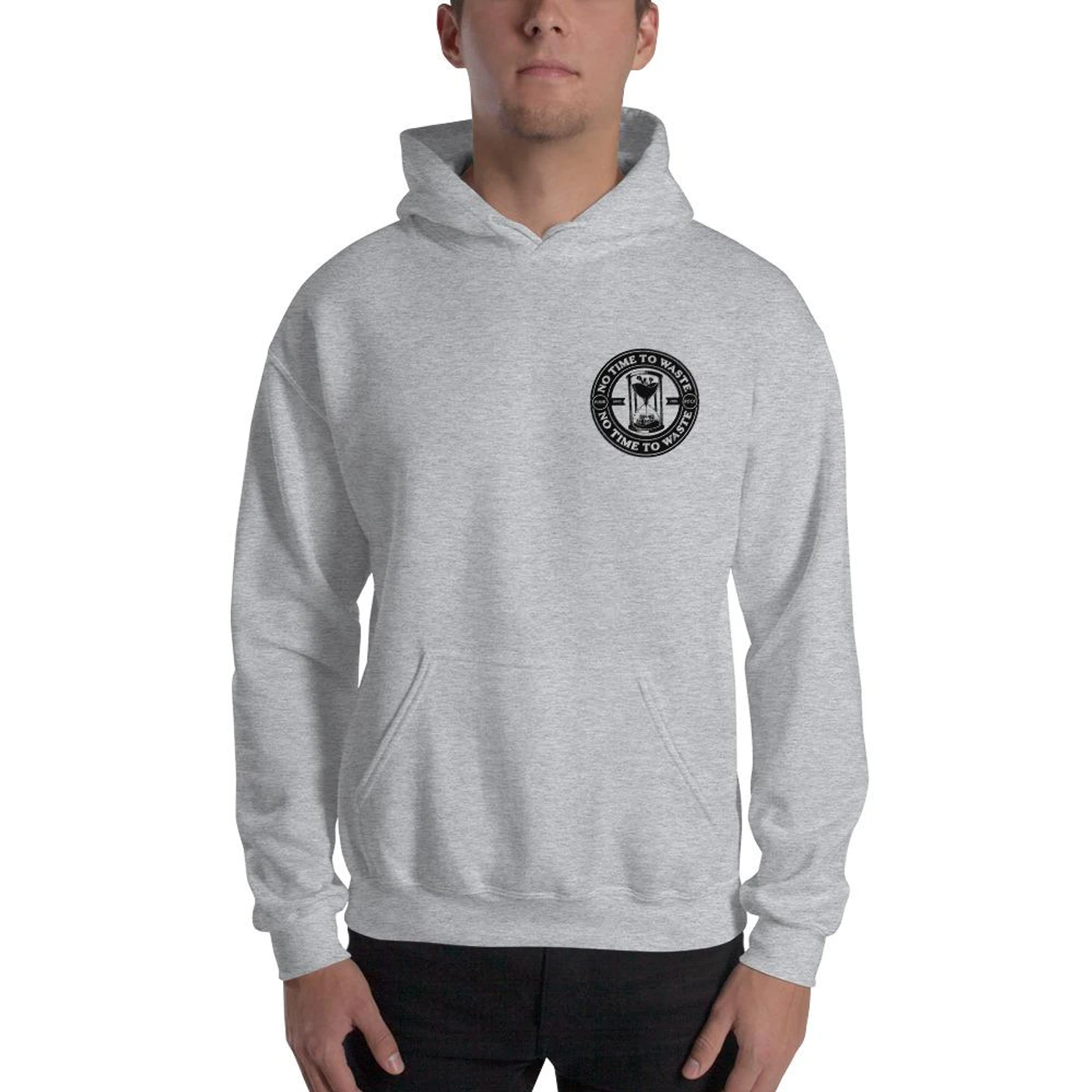 No Time To Waste N.T.T.W Front & Rear Logo Unisex Hoodie