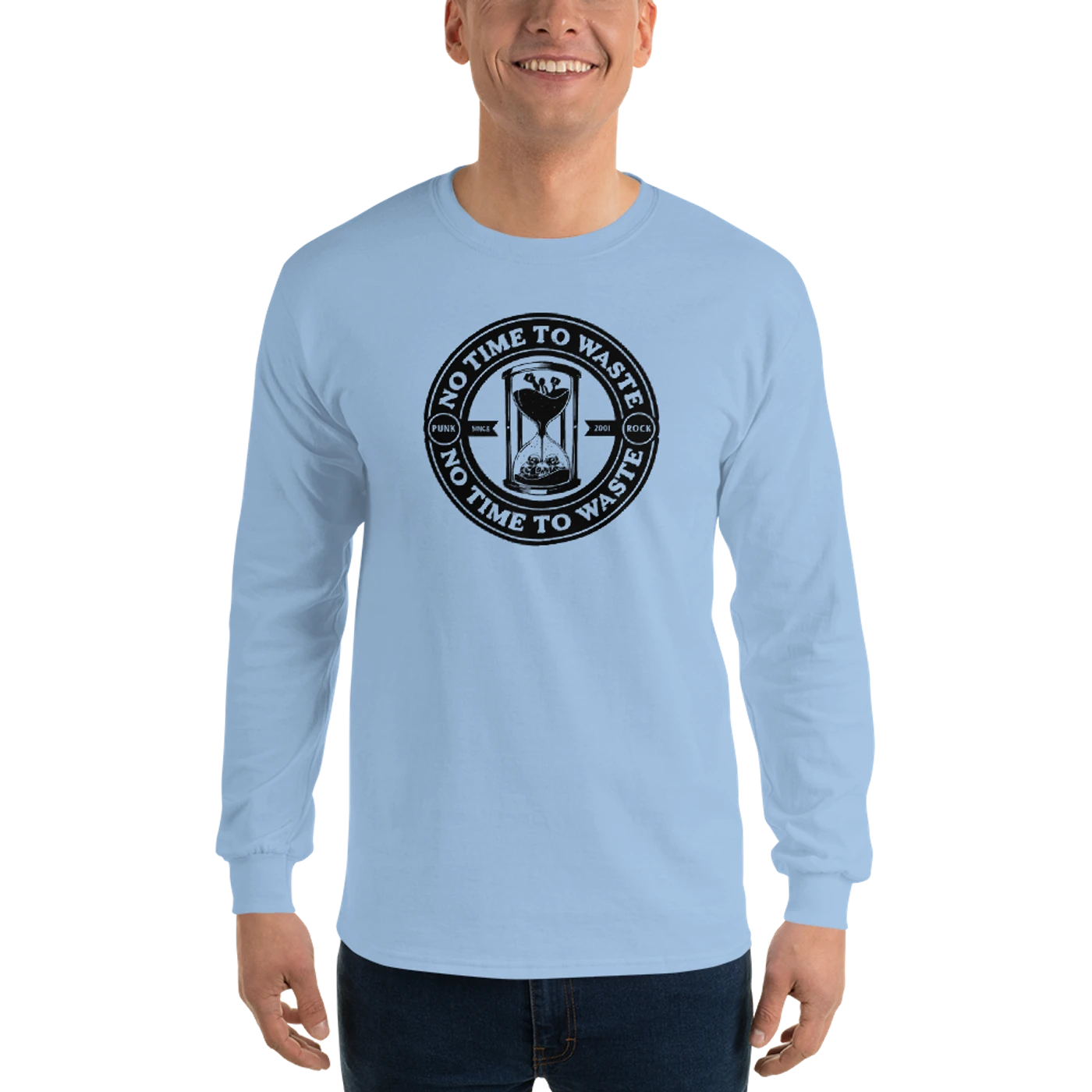 No Time To Waste N.T.T.W Logo Men’s Long Sleeve Shirt